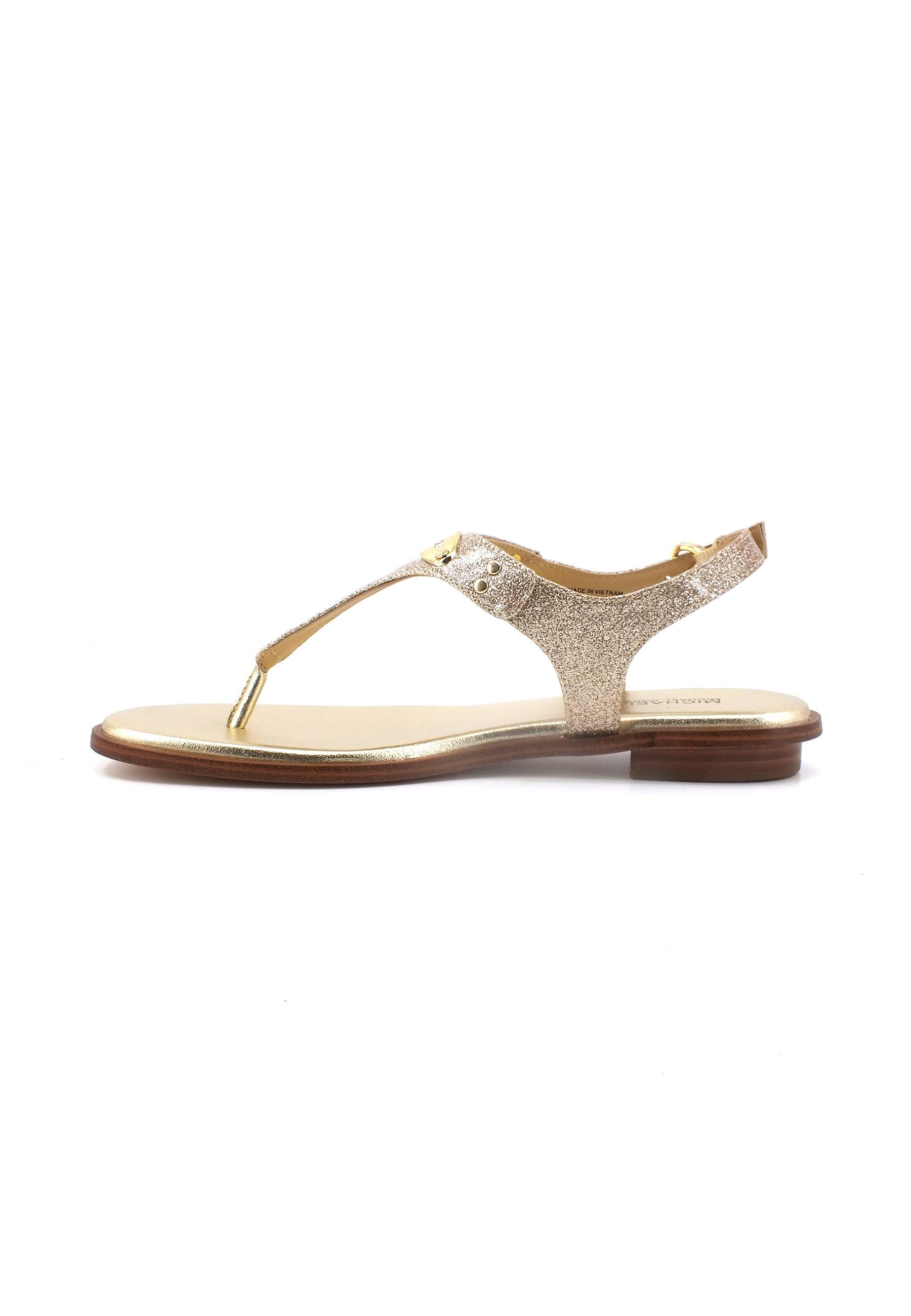 MICHAEL KORS Ciabatta Infradito Glitter Donna Pale Gold 40S3MKFS1D - Sandrini Calzature e Abbigliamento