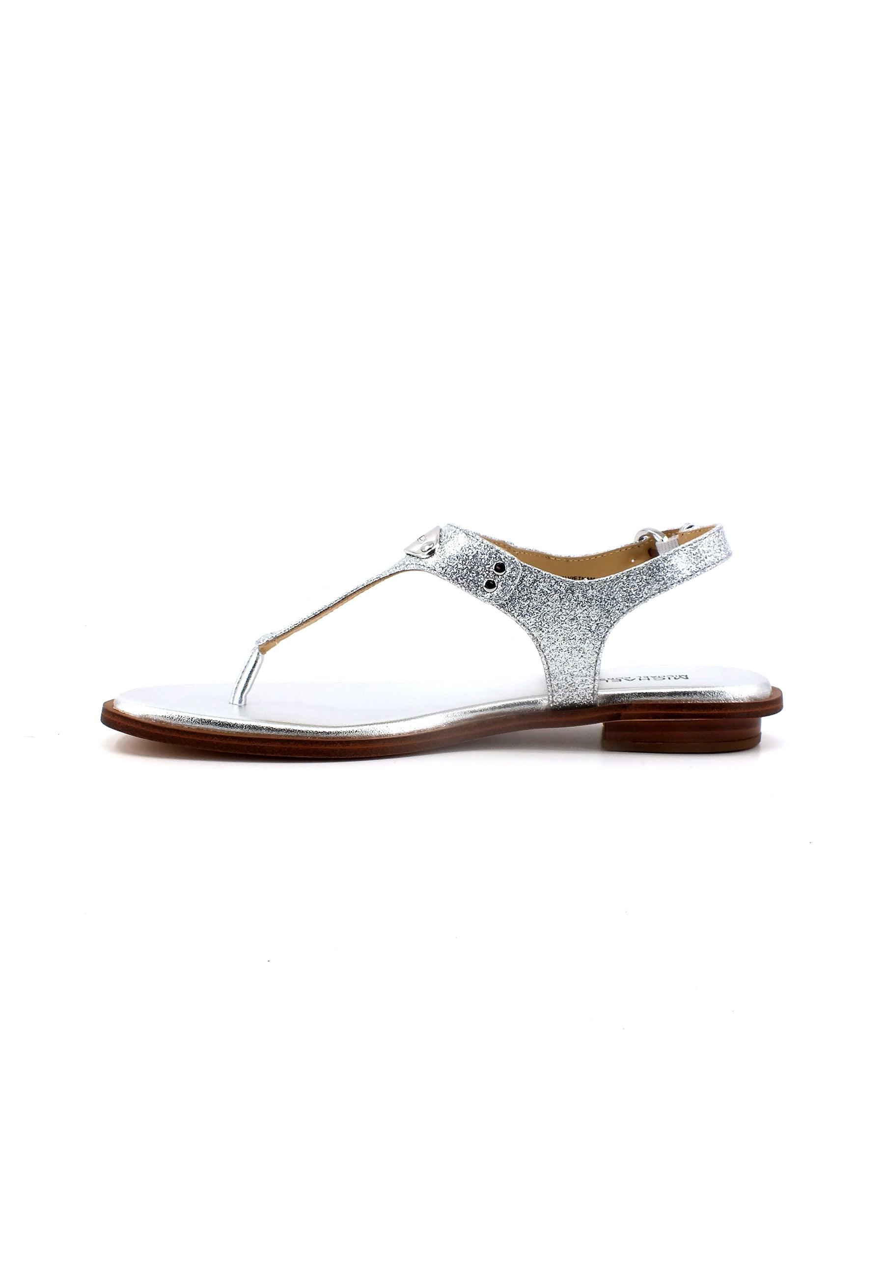 MICHAEL KORS Ciabatta Infradito Glitter Donna Silver 40S3MKFS1D - Sandrini Calzature e Abbigliamento
