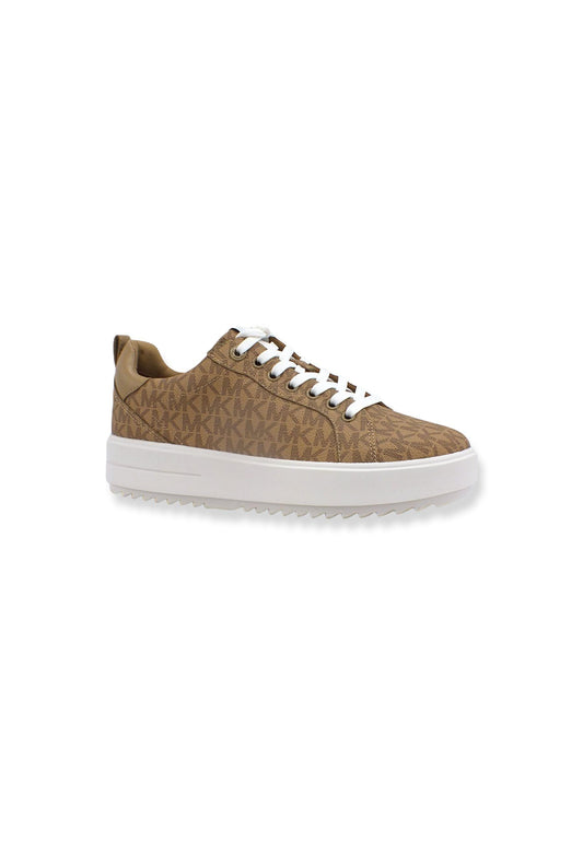 MICHAEL KORS Emmett Lace Up Sneaker Donna Beige Camel 43T2ETFS1B - Sandrini Calzature e Abbigliamento