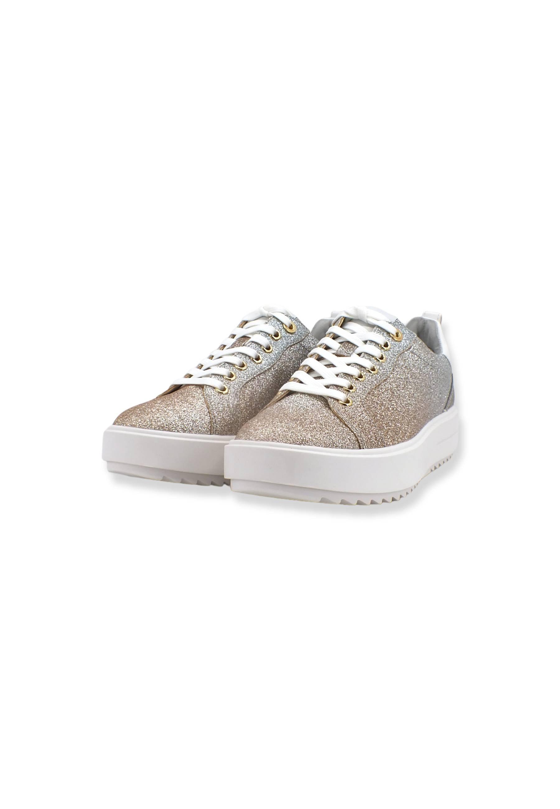 MICHAEL KORS Emmett Lace Up Sneaker Donna Silver PlGold 43T2ETFS1D - Sandrini Calzature e Abbigliamento