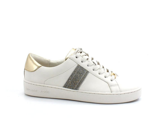 MICHAEL KORS Irving Stripe Lace Up Sneaker Crystal Stone Cream 43S2IRFS2L - Sandrini Calzature e Abbigliamento