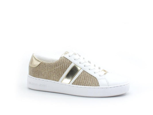 MICHAEL KORS Irving Stripe Lace Up Sneaker Glitter Pale Gold 43R2IRFS2D - Sandrini Calzature e Abbigliamento