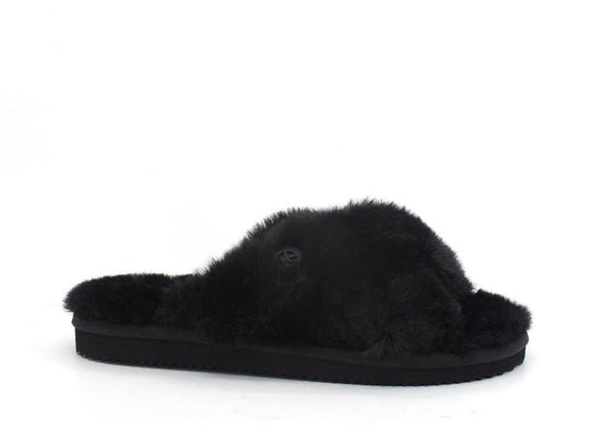 MICHAEL KORS Lala Slipper Ciabatta Pelo Black 40R1LAFP1D - Sandrini Calzature e Abbigliamento