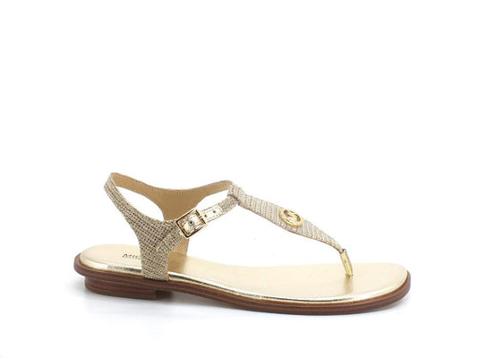 MICHAEL KORS Mallory Thong Sandalo Infradito Chain Glitter Pale Gold 40S2MAFA1D - Sandrini Calzature e Abbigliamento