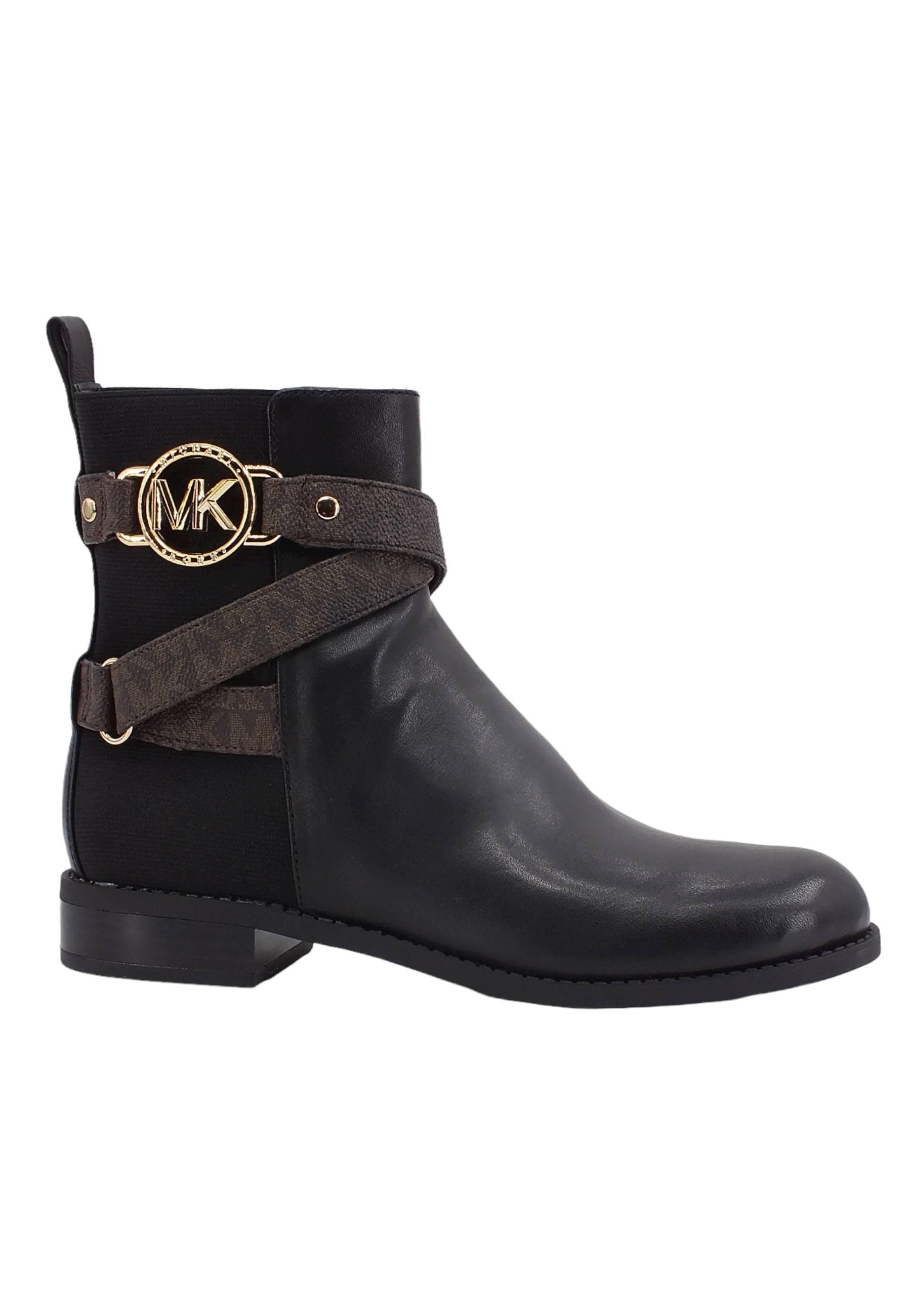 MICHAEL KORS Rory Bootie Flat Stivaletto Donna Black Brown 40F2ROFE5L - Sandrini Calzature e Abbigliamento