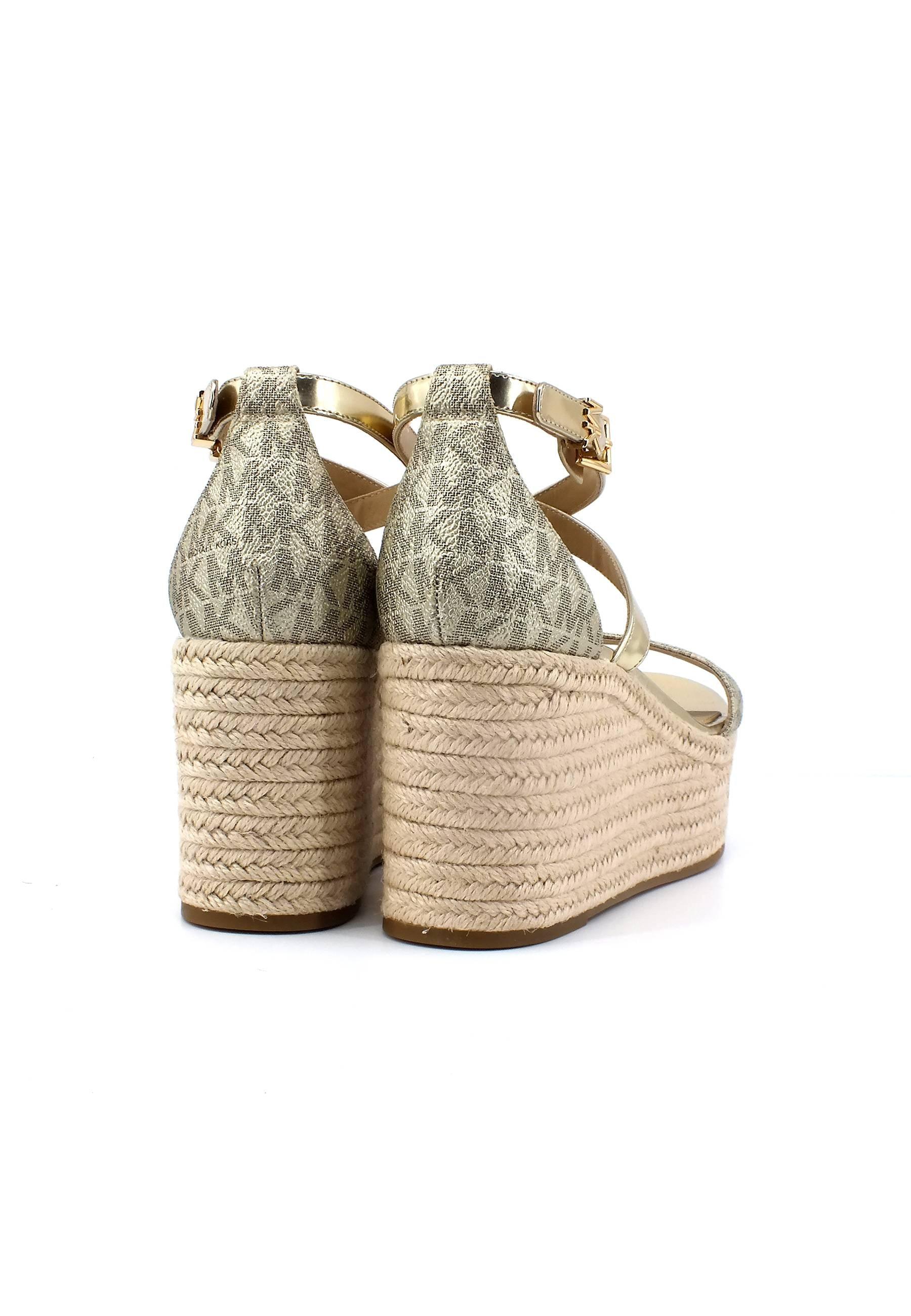 MICHAEL KORS Serena Wedge Sandalo Zeppa Donna Pale Gold 40S3SEMS1B - Sandrini Calzature e Abbigliamento