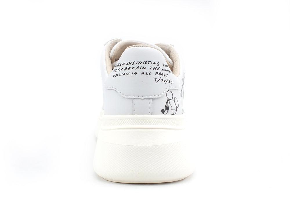 MOA Master Of Arts Disney Sneaker Platform Gallery Mickey Mouse White MD478 - Sandrini Calzature e Abbigliamento