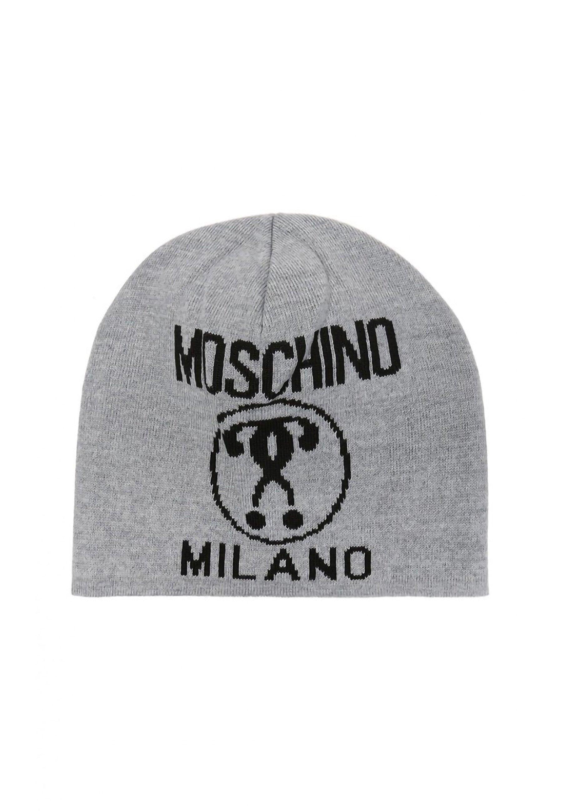 MOSCHINO Berretta Donna Grey Black 60016-M5146 - Sandrini Calzature e Abbigliamento
