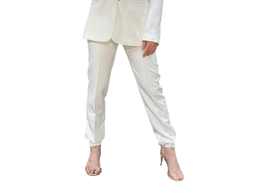 MOTEL Pantalone Sigaretta Elegante Bianco White PE22197 - Sandrini Calzature e Abbigliamento