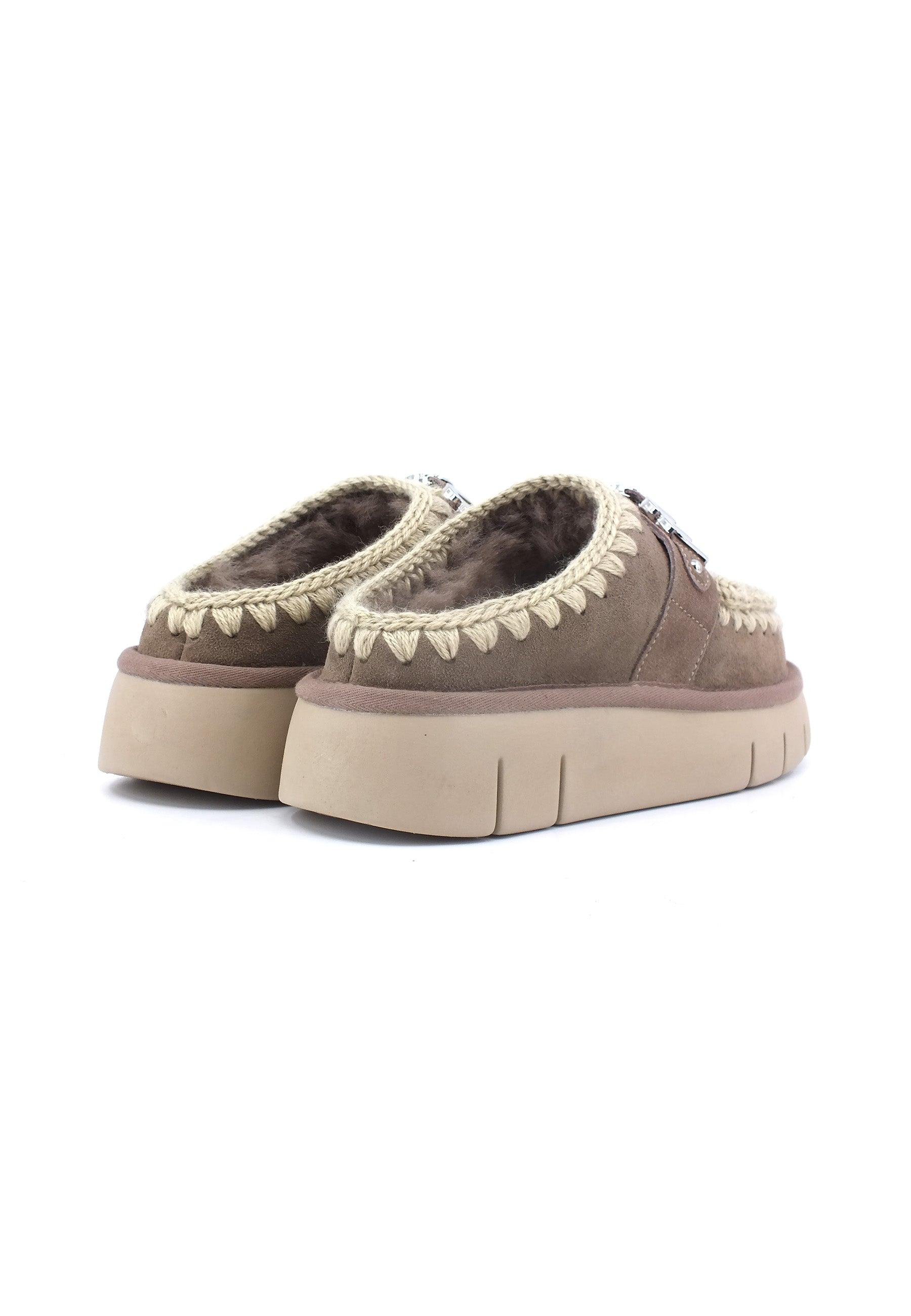 MOU Bounce Ciabatta Pelo Donna Grey MU.FW531001A - Sandrini Calzature e Abbigliamento