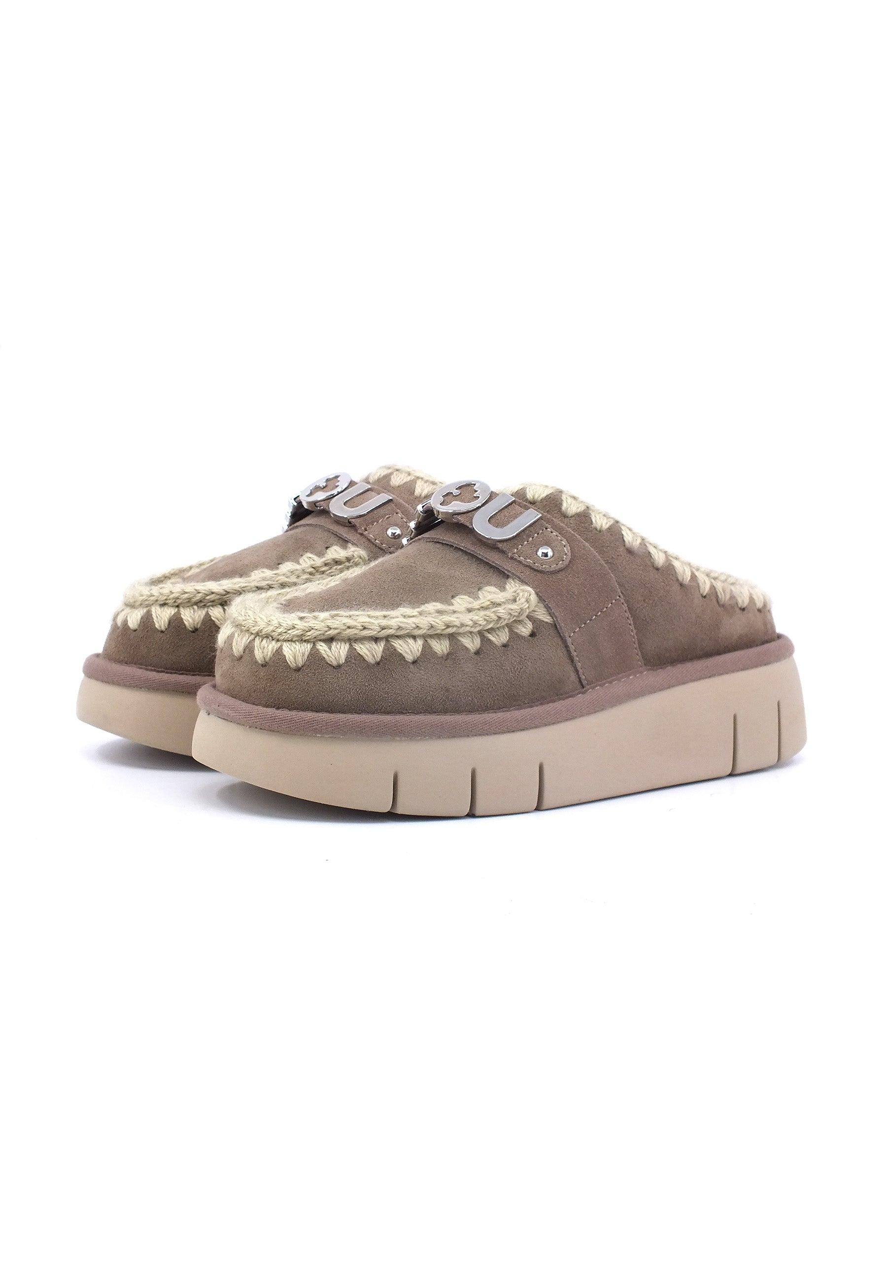 MOU Bounce Ciabatta Pelo Donna Grey MU.FW531001A - Sandrini Calzature e Abbigliamento