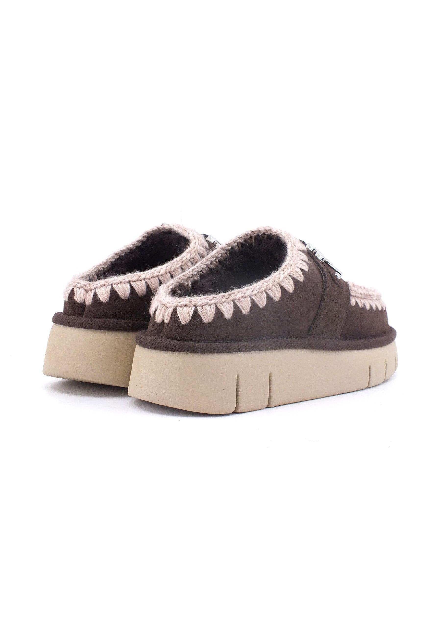 MOU Bounce Ciabatta Pelo Donna Mocha MU.FW531001A - Sandrini Calzature e Abbigliamento