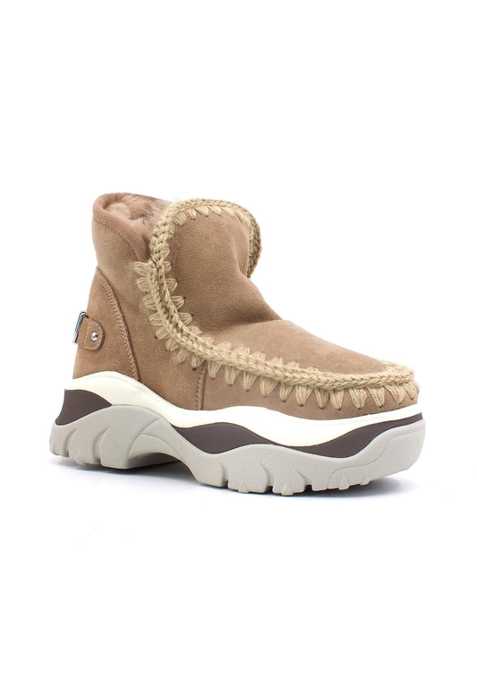 MOU Chunky Eskimo Stivaletto Pelo Donna Camel Beige MU.FW311000A - Sandrini Calzature e Abbigliamento