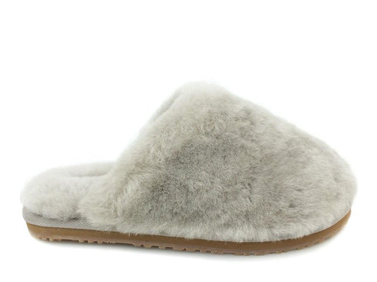 MOU Closed Toe Fur Slipper Solid Color Sand - Sandrini Calzature e Abbigliamento
