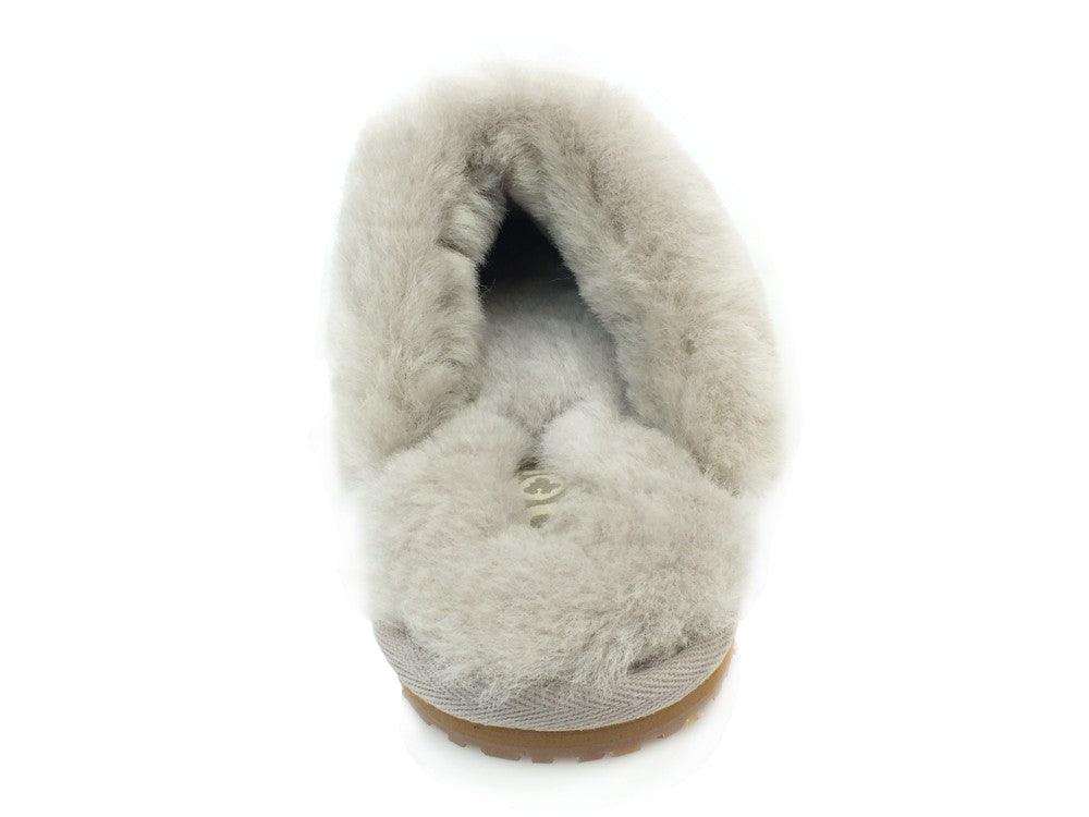 MOU Closed Toe Fur Slipper Solid Color Sand - Sandrini Calzature e Abbigliamento