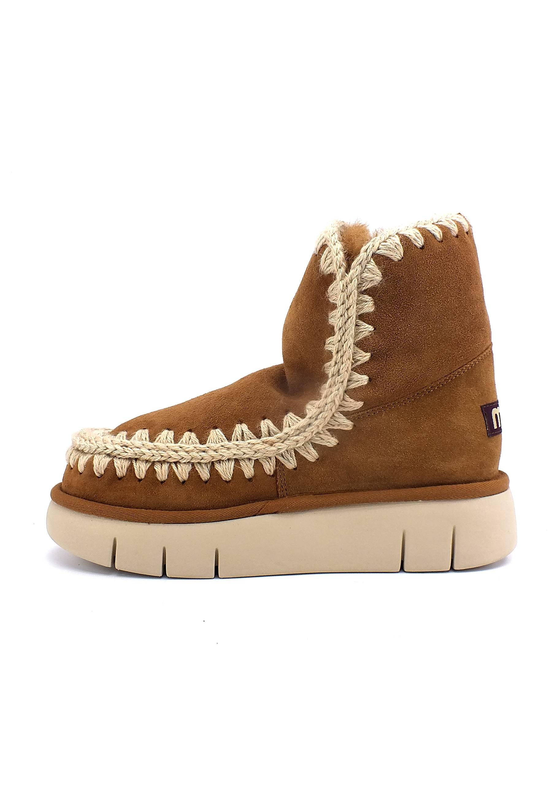MOU Eskimo 18 Bounce Stivaletto Pelo Donna Cognac - Sandrini Calzature e Abbigliamento