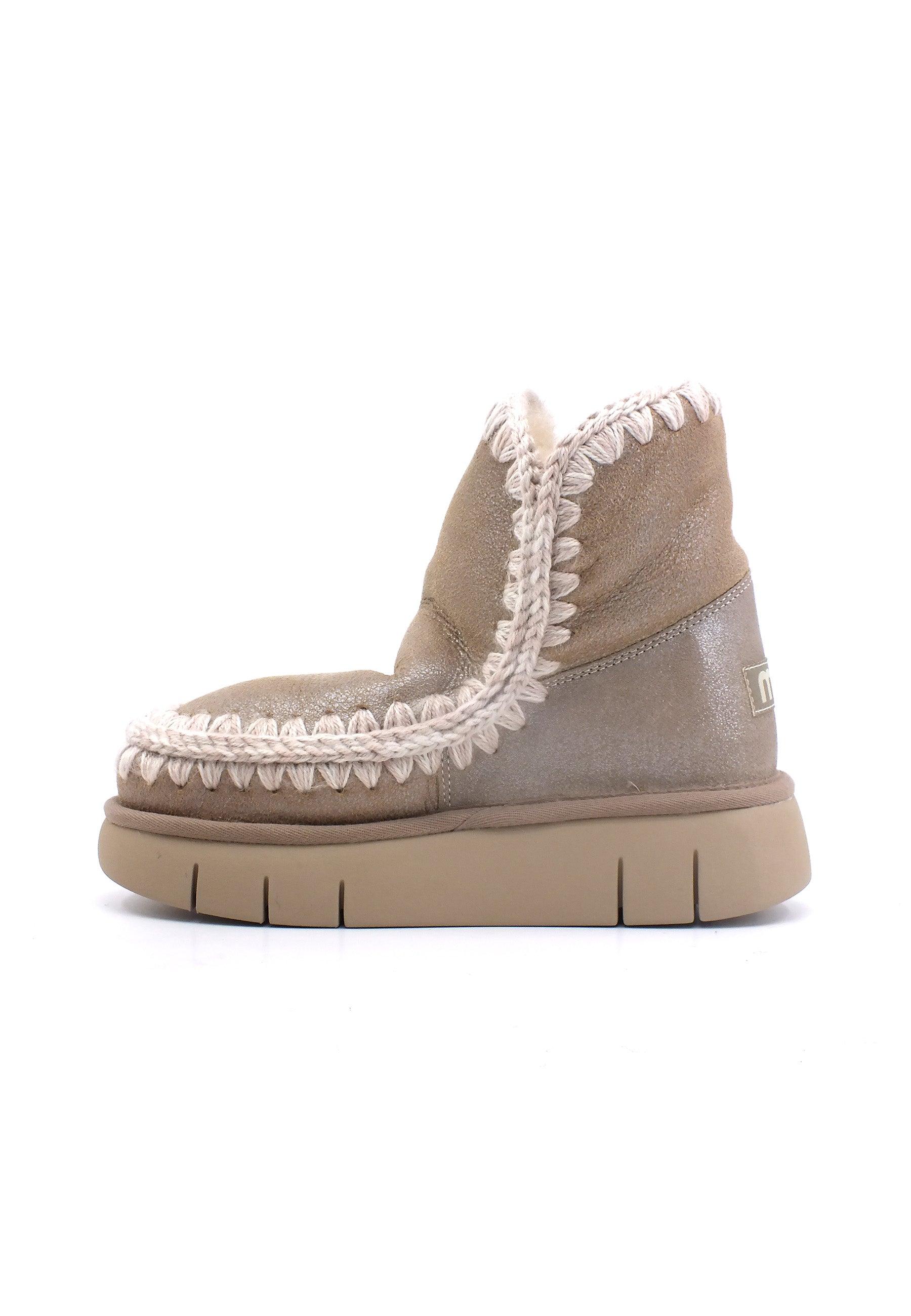 MOU Eskimo 18 Bounce Stivaletto Pelo Donna Stone Metal MU.FW531002B - Sandrini Calzature e Abbigliamento