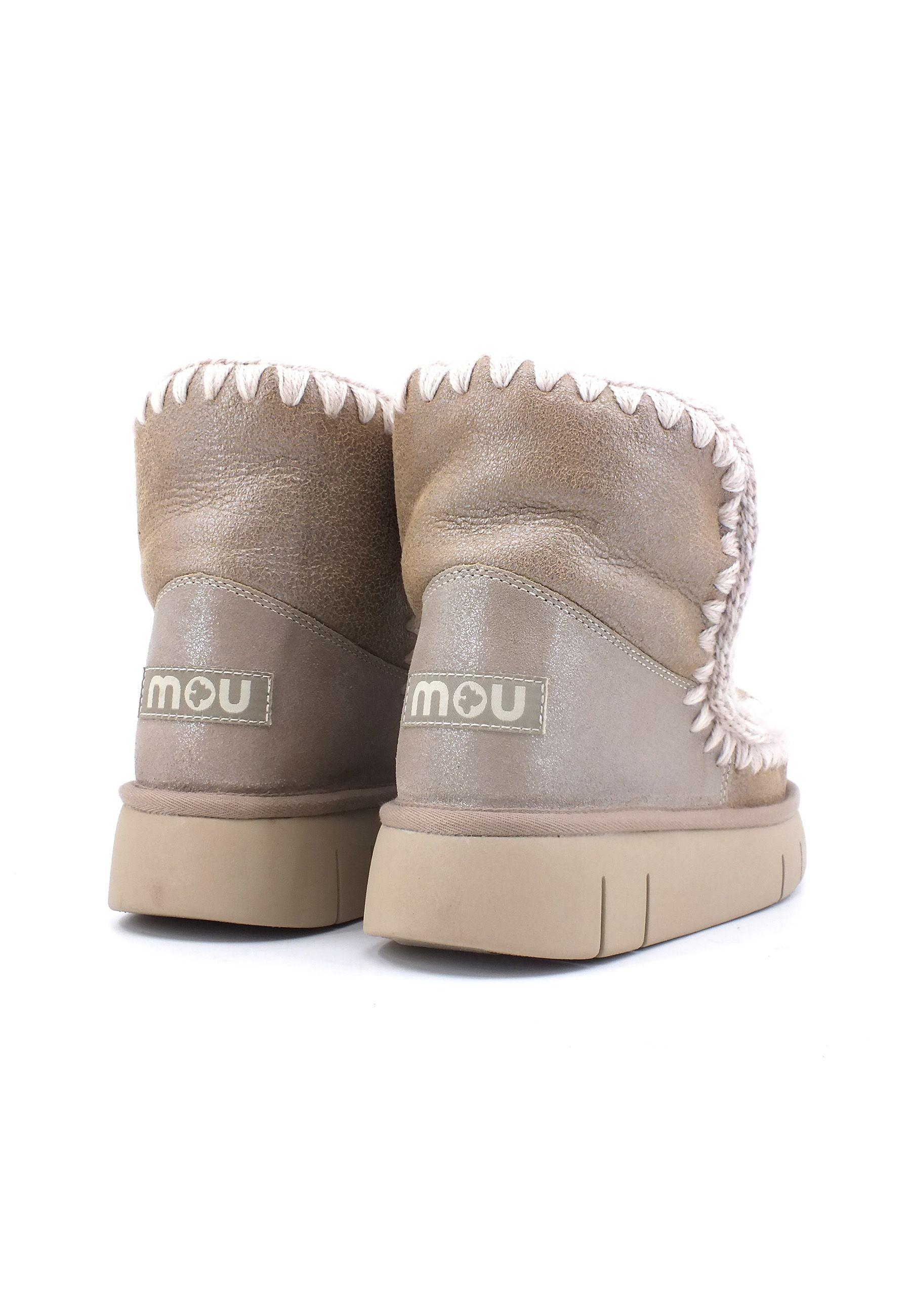 MOU Eskimo 18 Bounce Stivaletto Pelo Donna Stone Metal MU.FW531002B - Sandrini Calzature e Abbigliamento
