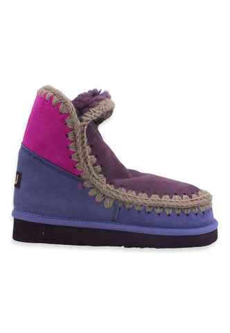MOU Eskimo 18 Color Block Stivaletto Pelo Donna Cyclamin Purple - Sandrini Calzature e Abbigliamento
