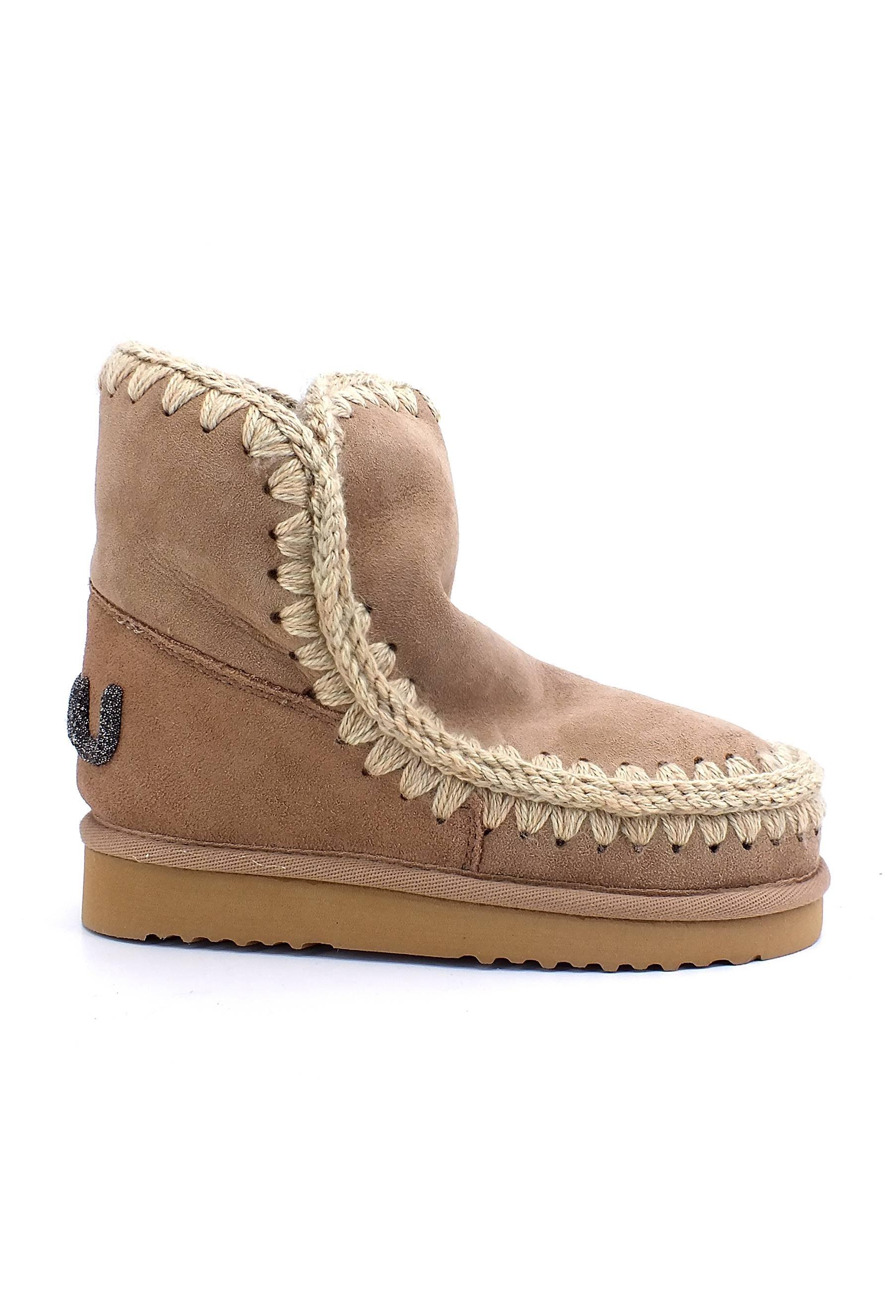 MOU Eskimo 18 Glitter Stivaletto Pelo Donna Camel - Sandrini Calzature e Abbigliamento