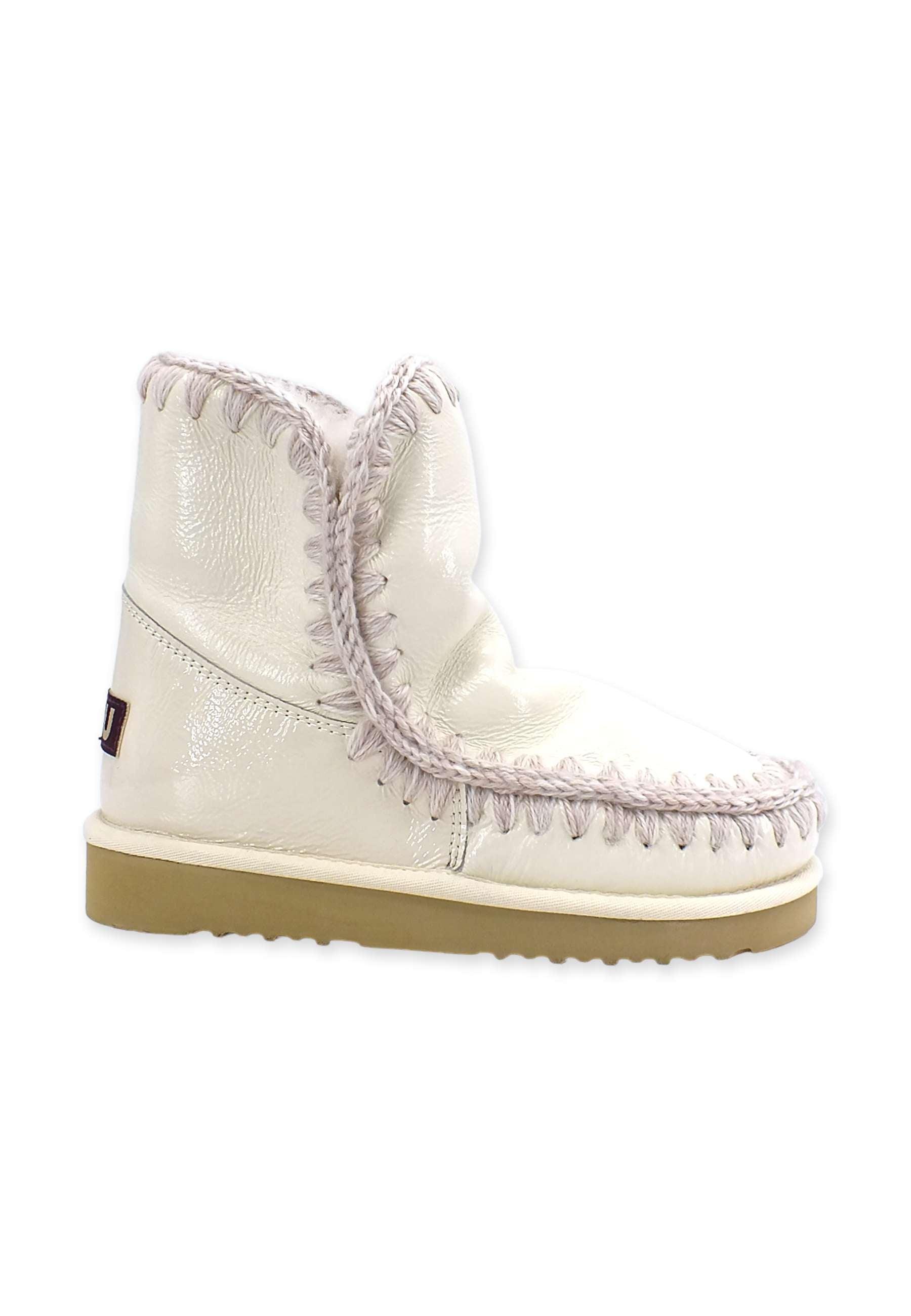 MOU Eskimo 18 Stivaletto Donna Patent White - Sandrini Calzature e Abbigliamento