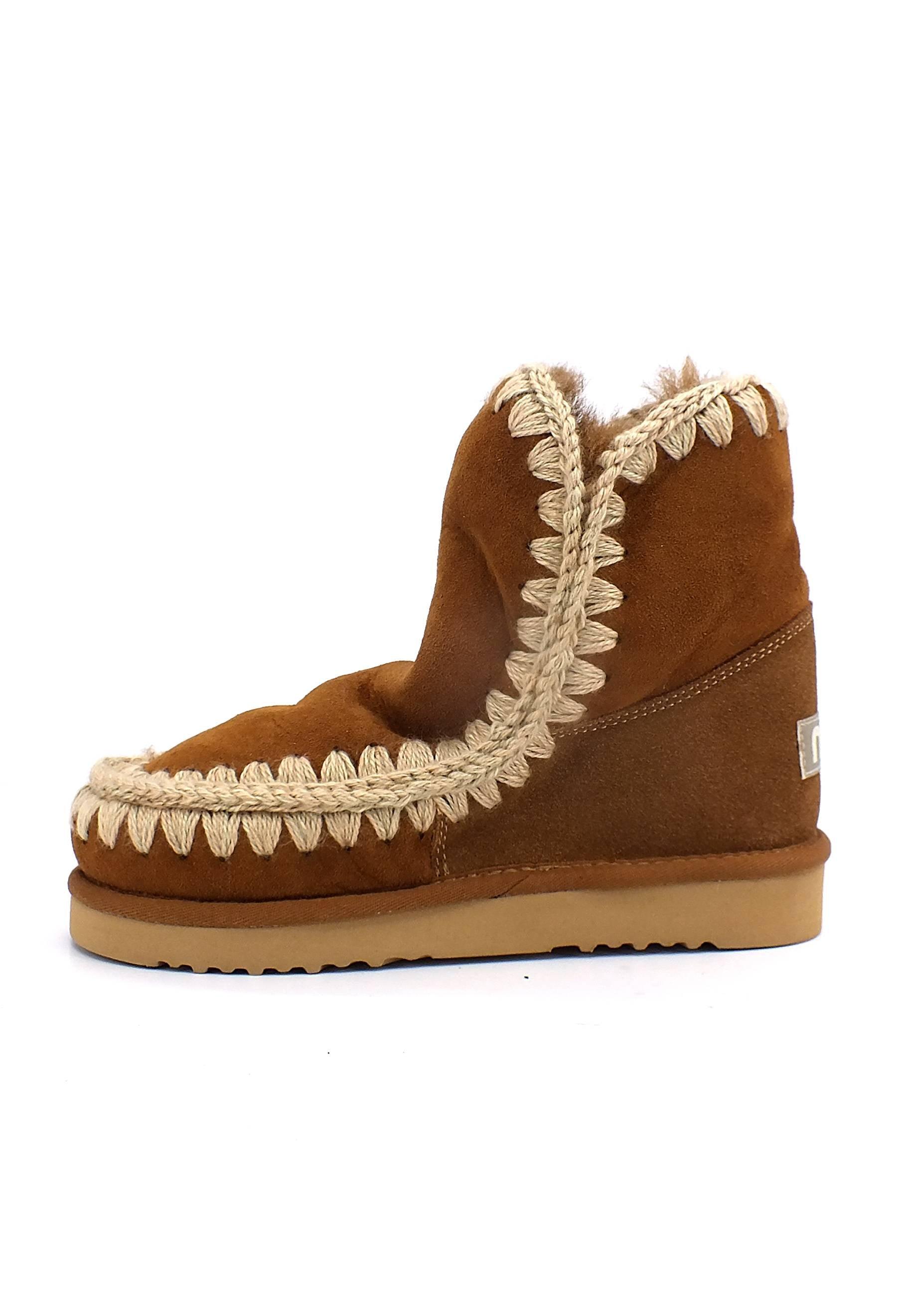 MOU Eskimo 18 Stivaletto Pelo Donna Cognac - Sandrini Calzature e Abbigliamento