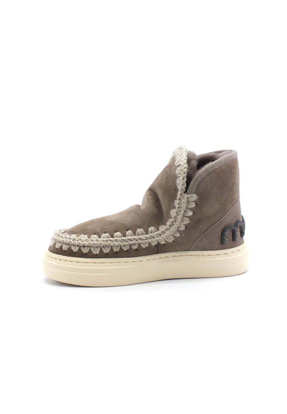 MOU Eskimo Glitter Logo Stivaletto Pelo Donna ELGRY Grey - Sandrini Calzature e Abbigliamento