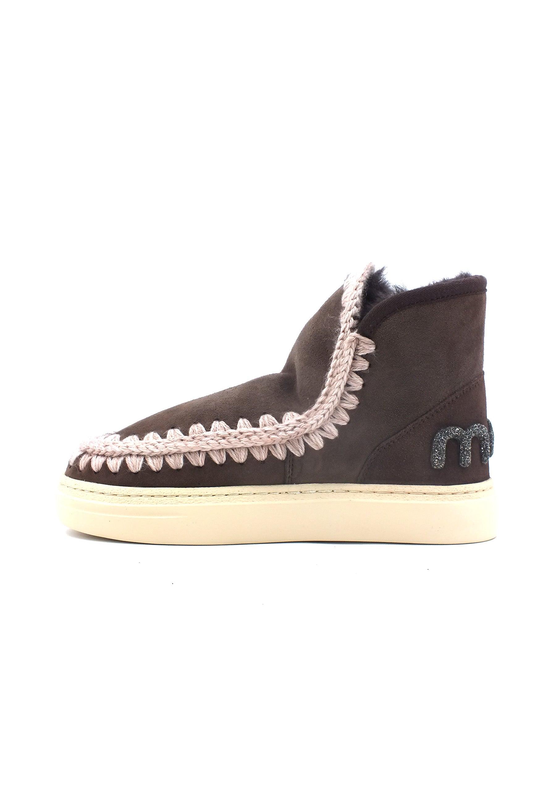 MOU Eskimo Sneaker Bold Stivaletto Pelo Donna Mocha MU.FW411001A - Sandrini Calzature e Abbigliamento