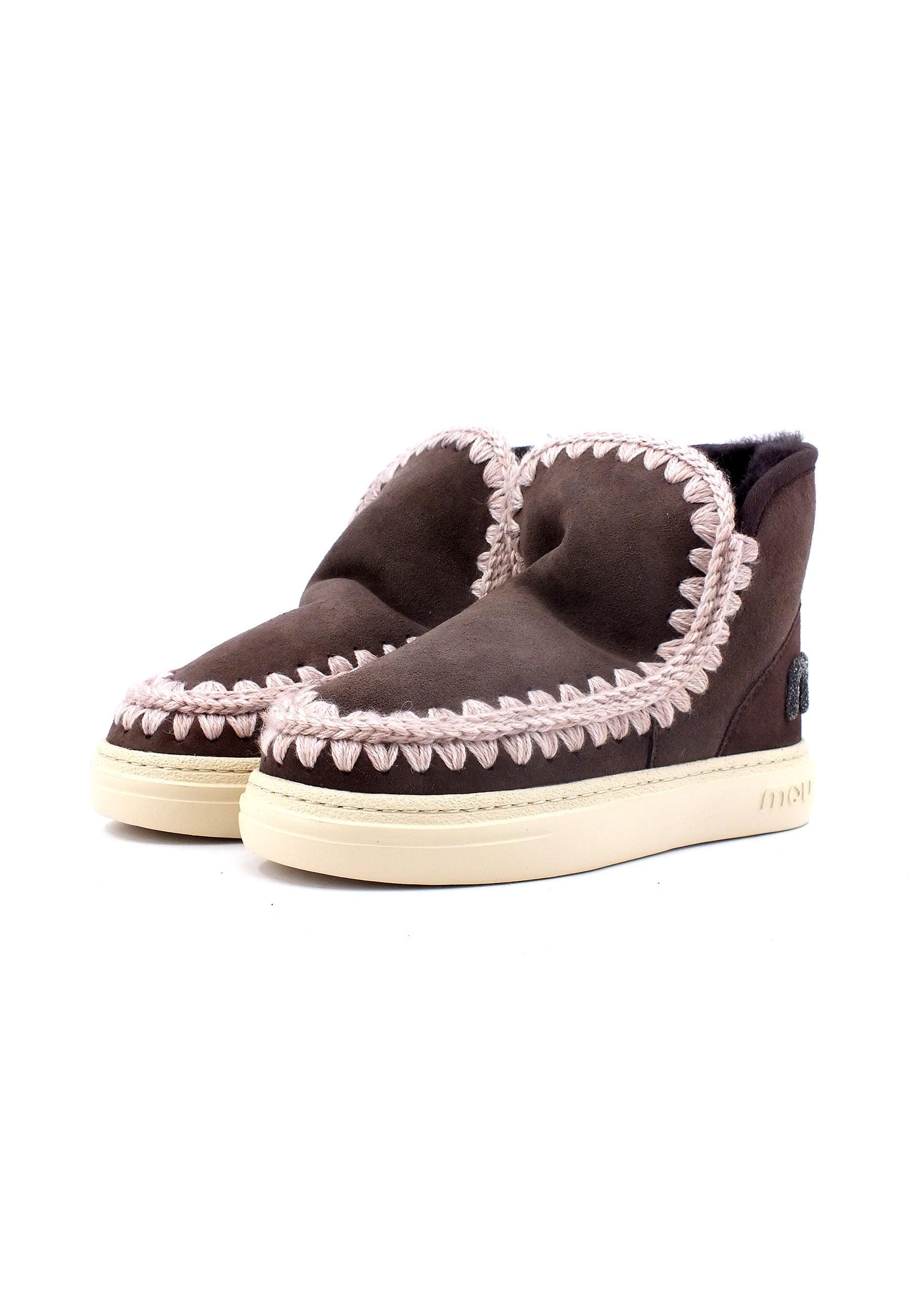 MOU Eskimo Sneaker Bold Stivaletto Pelo Donna Mocha MU.FW411001A - Sandrini Calzature e Abbigliamento