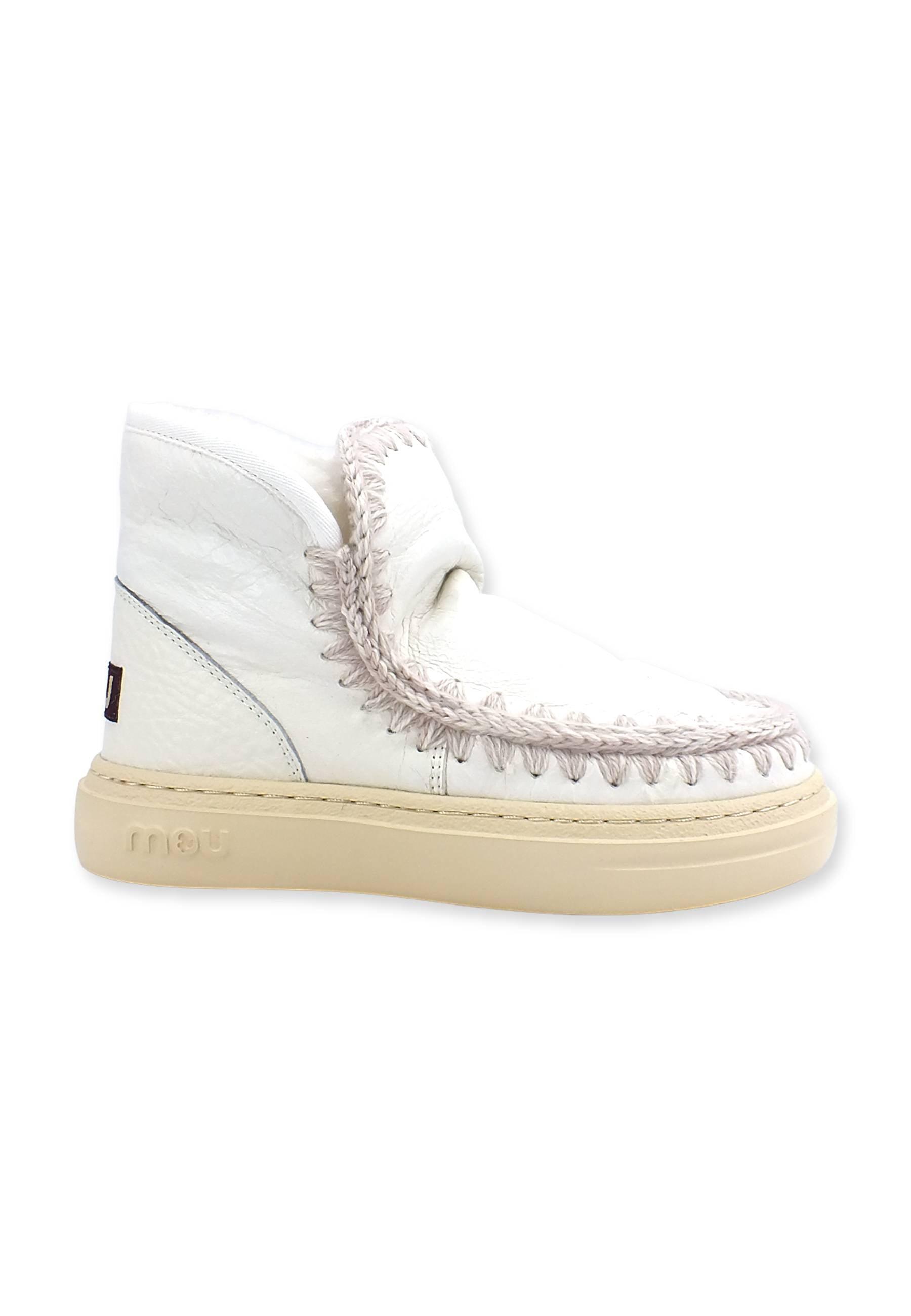 MOU Eskimo Sneaker Bold Stivaletto Pelo Donna WHWHI Waxi White - Sandrini Calzature e Abbigliamento