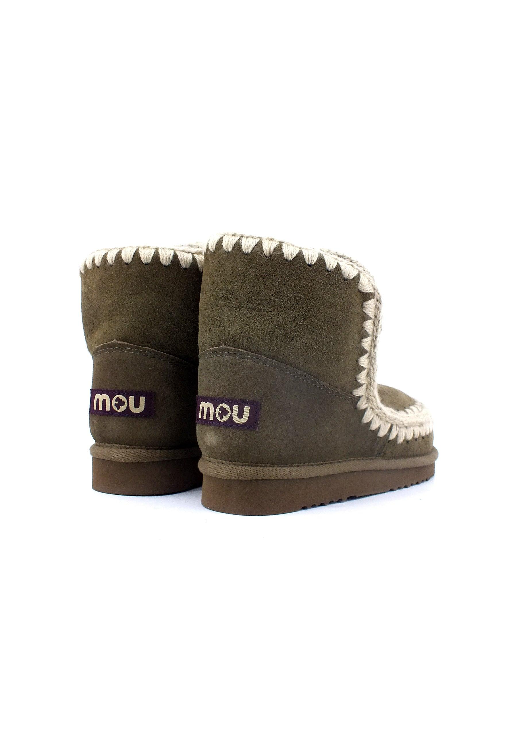 MOU Eskimo Stivaletto Pelo Donna Moos Verde MU.FW101001A - Sandrini Calzature e Abbigliamento
