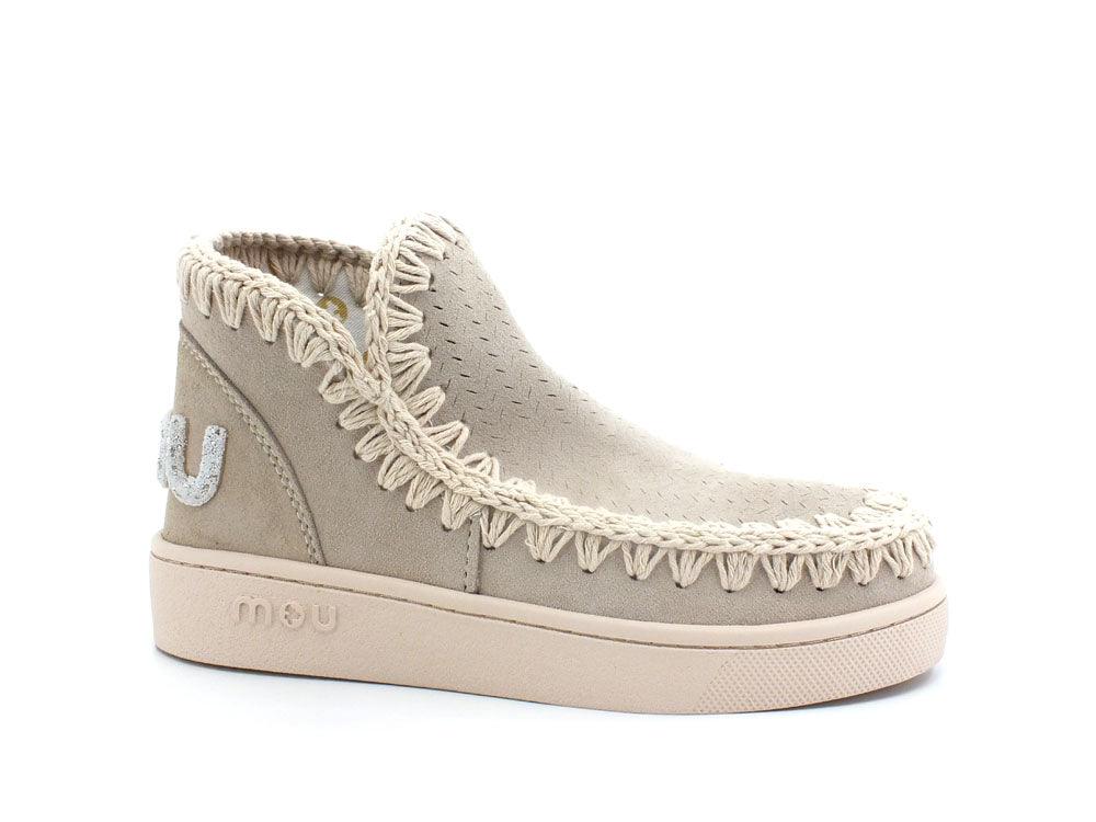 MOU Monochrome Suede Sneaker Match Glitter Chalk MU.SW211022O - Sandrini Calzature e Abbigliamento
