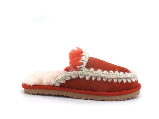 MOU Slipper Full Eskimo Stitch Ciabatta Pelo Ginger MU.FW161007A - Sandrini Calzature e Abbigliamento