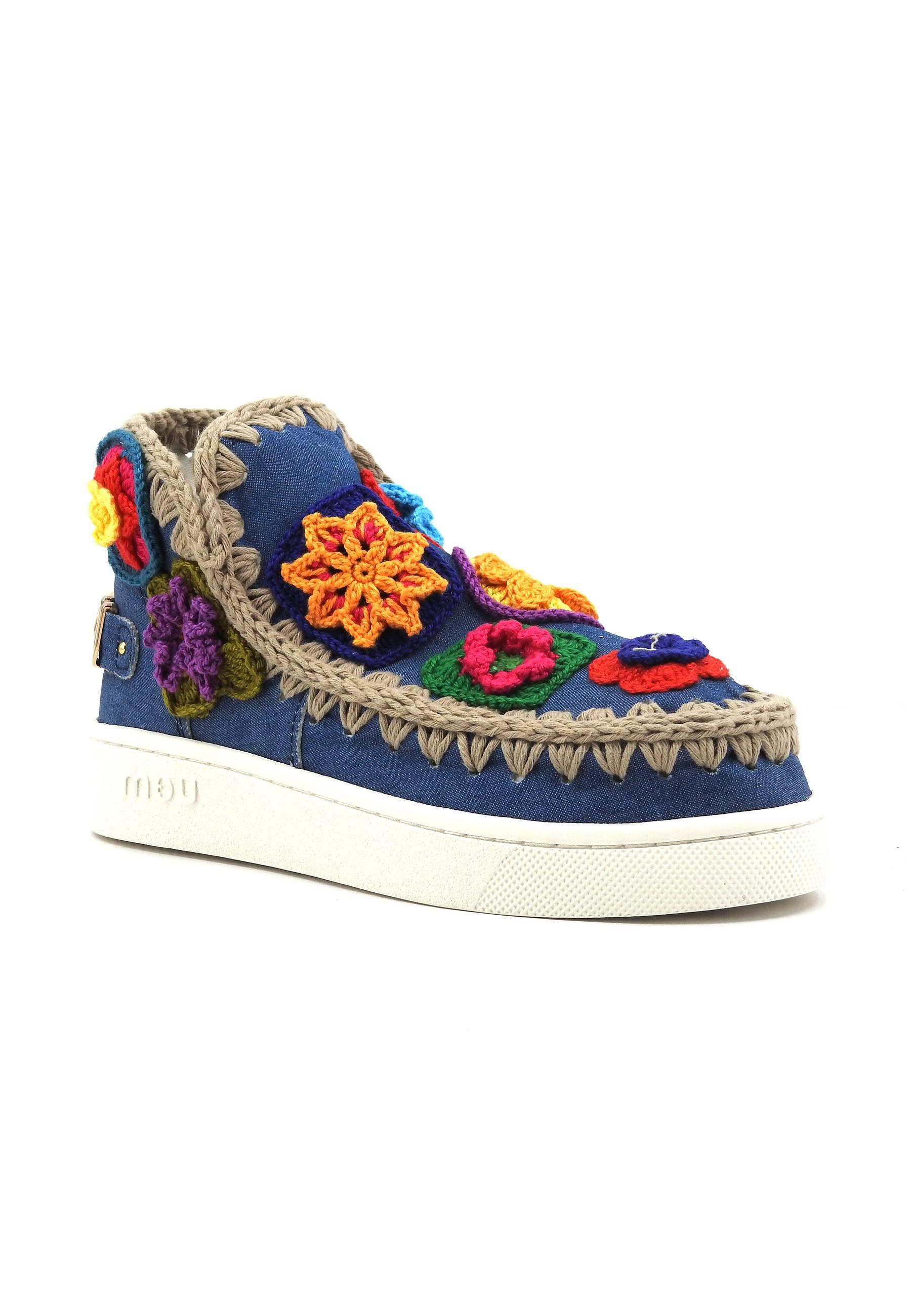 MOU Summer Eskimo Stivaletto Donna Denim Fantasia MU.SW211051K - Sandrini Calzature e Abbigliamento