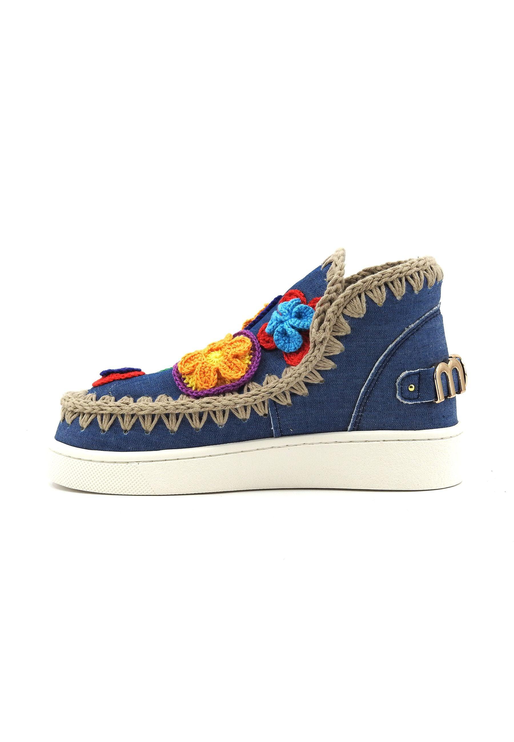 MOU Summer Eskimo Stivaletto Donna Denim Fantasia MU.SW211051K - Sandrini Calzature e Abbigliamento