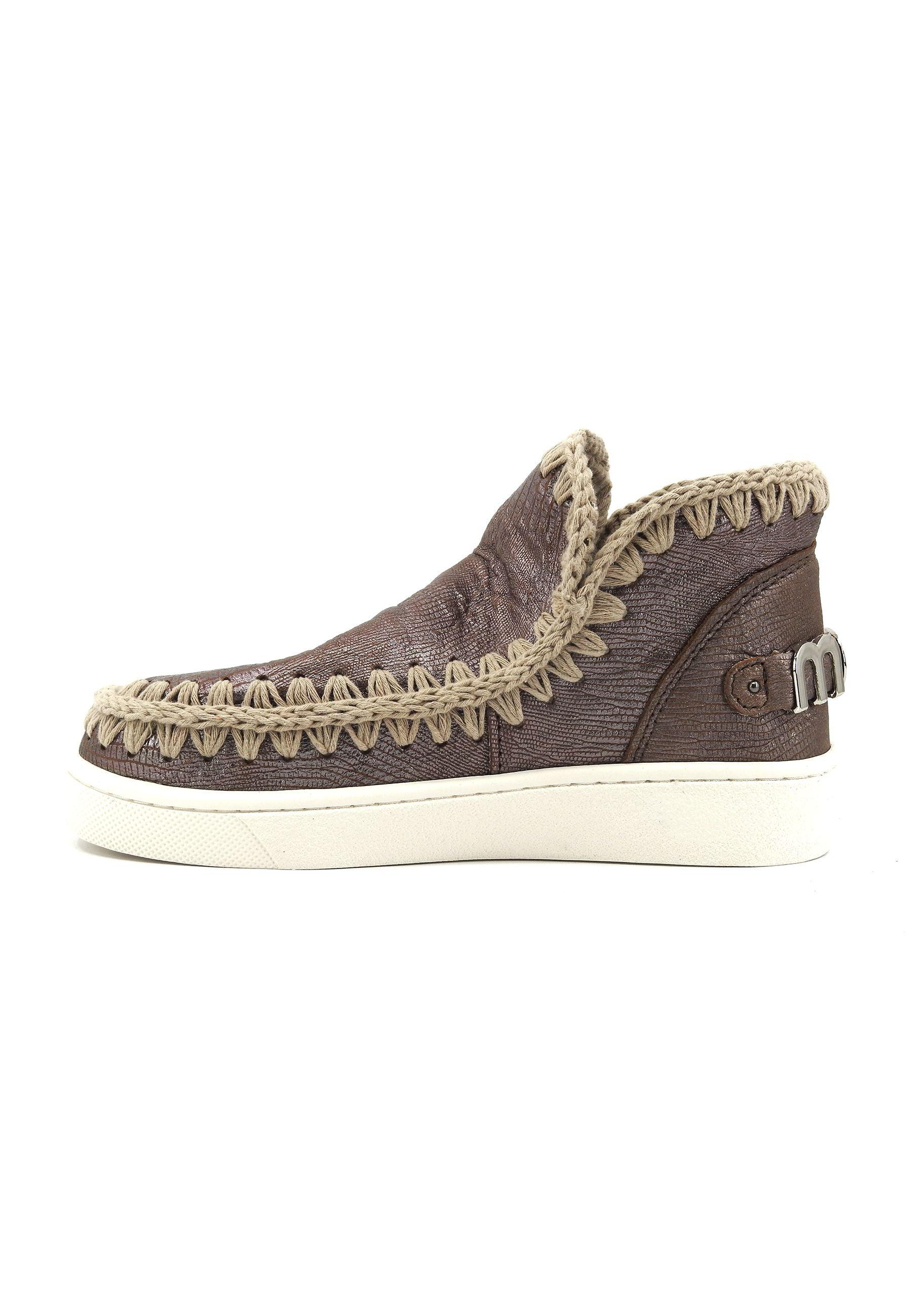 MOU Summer Eskimo Stivaletto Donna Metallic Lizard Gun MU.SW211001C - Sandrini Calzature e Abbigliamento