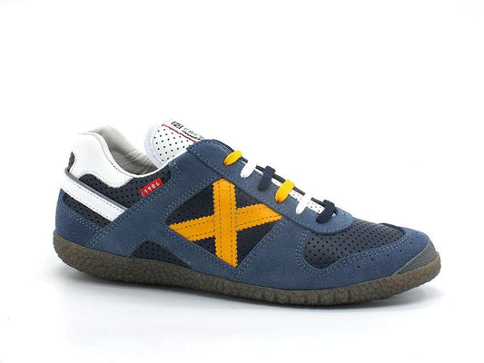 MUNICH Goal 1546 Sneaker Blue Yellow White 8001546 - Sandrini Calzature e Abbigliamento