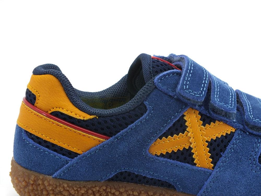 MUNICH Mini Goal Vco 1543 Sneaker Strappi Blue Yellow 8128543 - Sandrini Calzature e Abbigliamento