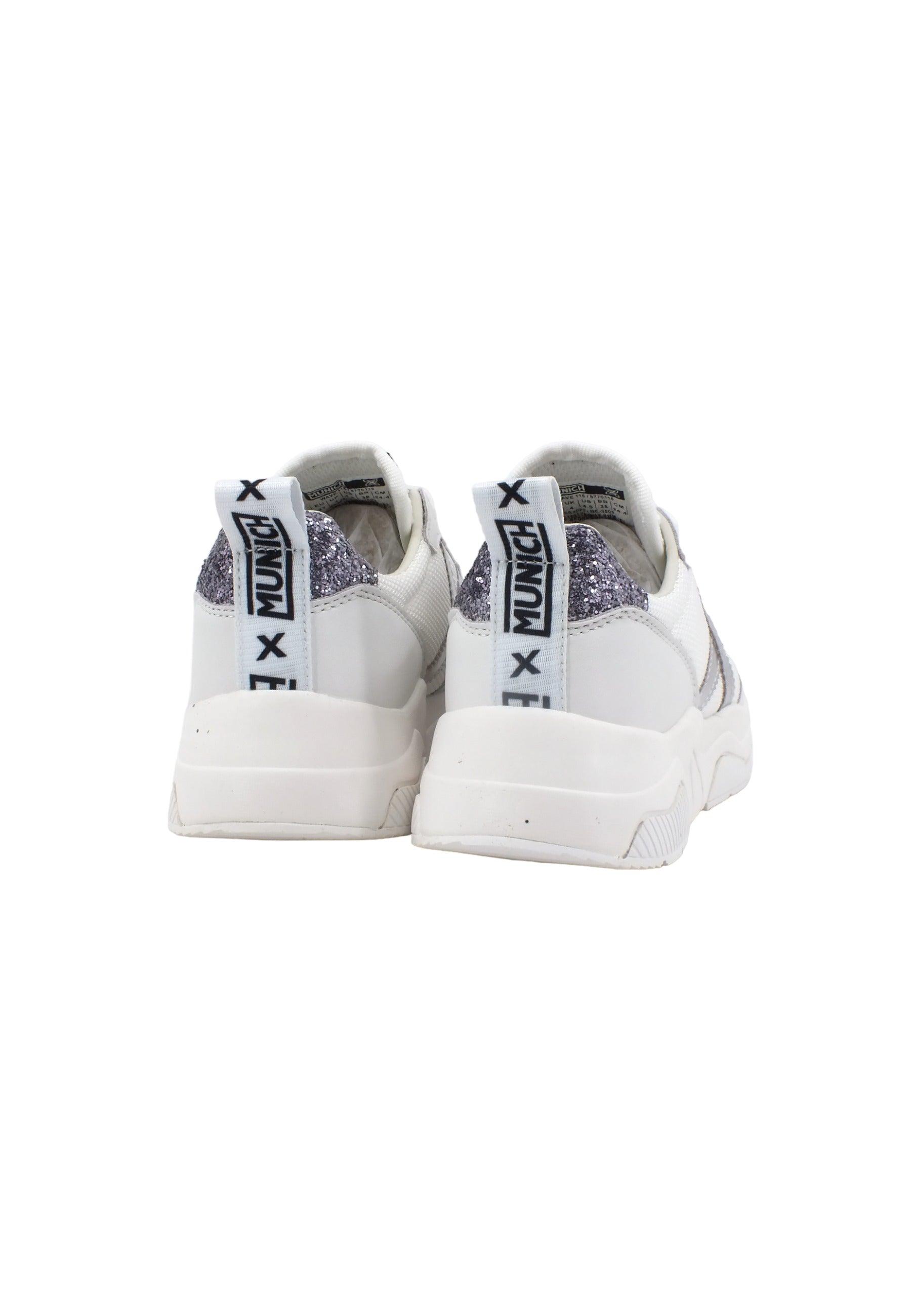 MUNICH Wave 116 Sneaker Donna White Silver 8770116 - Sandrini Calzature e Abbigliamento