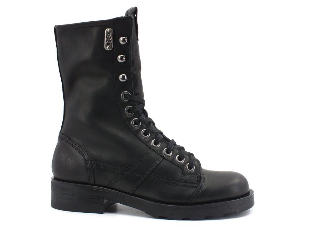 O.X.S Frank 1902 Anfibio Pelle Donna Black OXS101165 - Sandrini Calzature e Abbigliamento