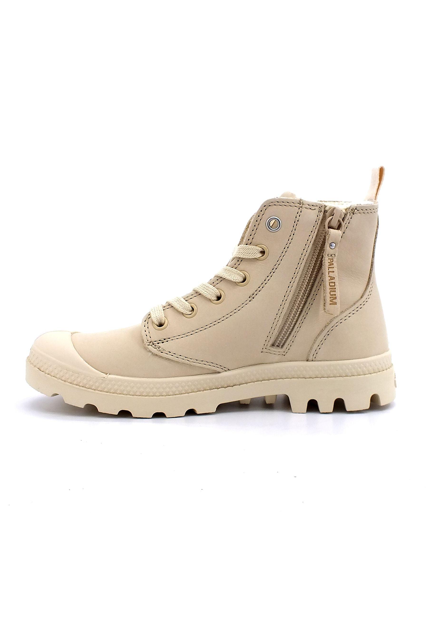 PALLADIUM Pampa Hi Zip Stivaletto Donna Beige Sahara 95982-217 - Sandrini Calzature e Abbigliamento