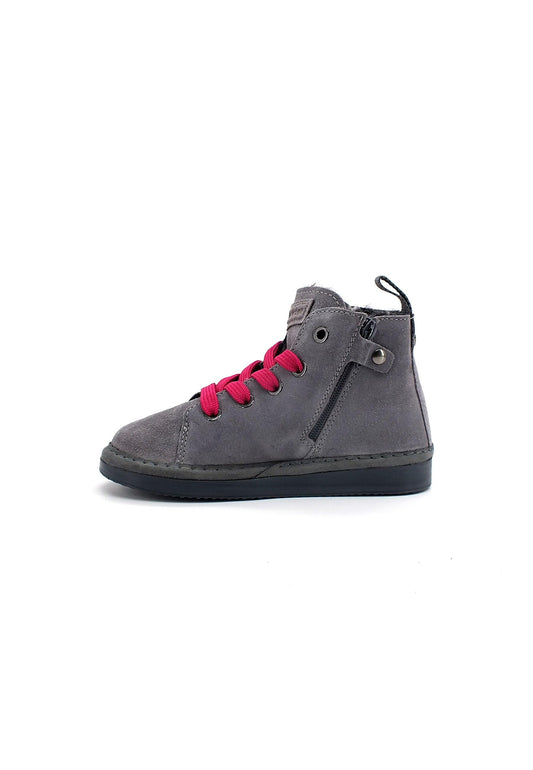 PAN CHIC Ankle Boot Sneaker Pelo Bimbo Grey Fuchsia P01K1400200006 - Sandrini Calzature e Abbigliamento