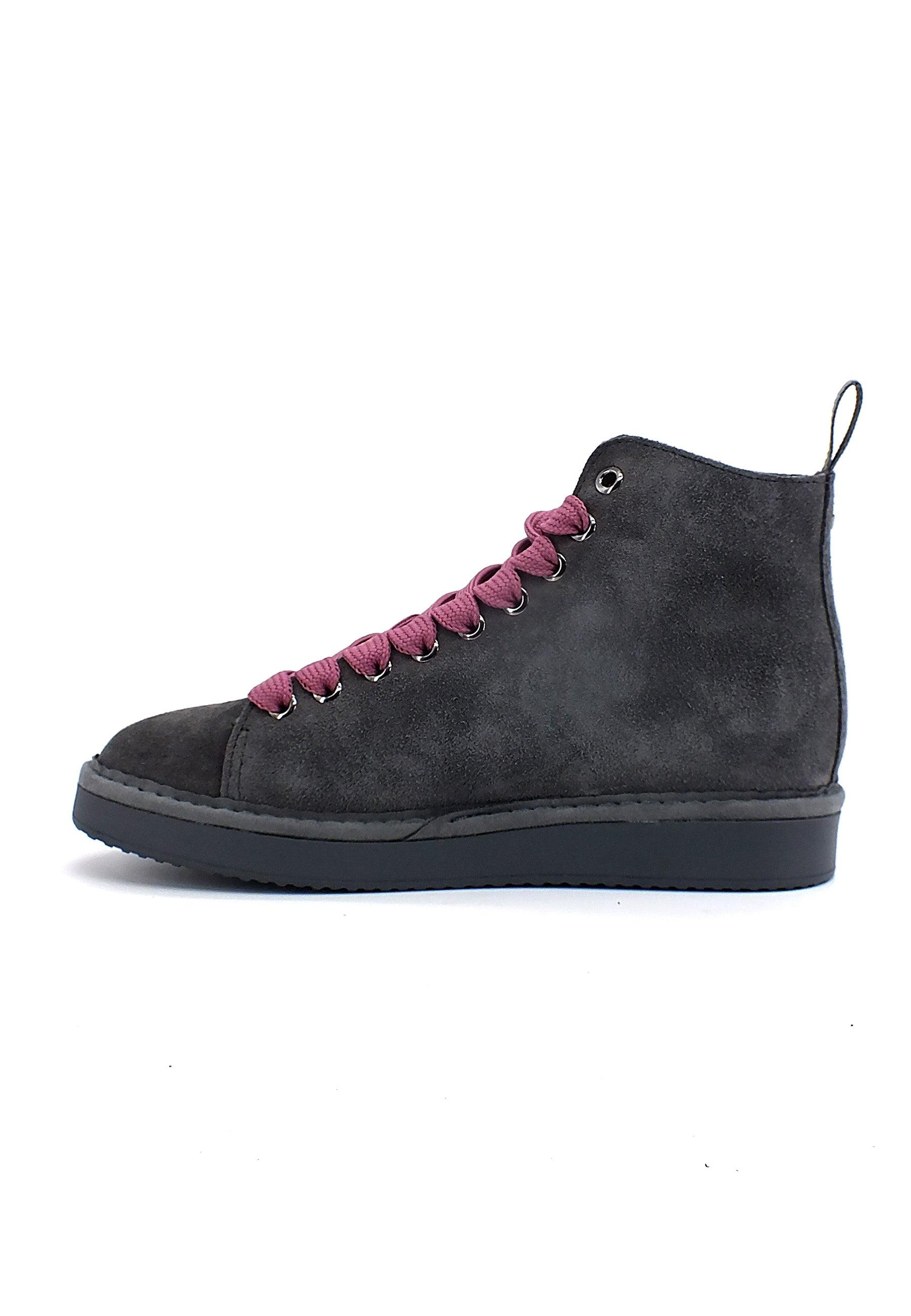 PAN CHIC Ankle Boot Sneaker Pelo Donna Anthracite Brown Rose P01W1400200006 - Sandrini Calzature e Abbigliamento