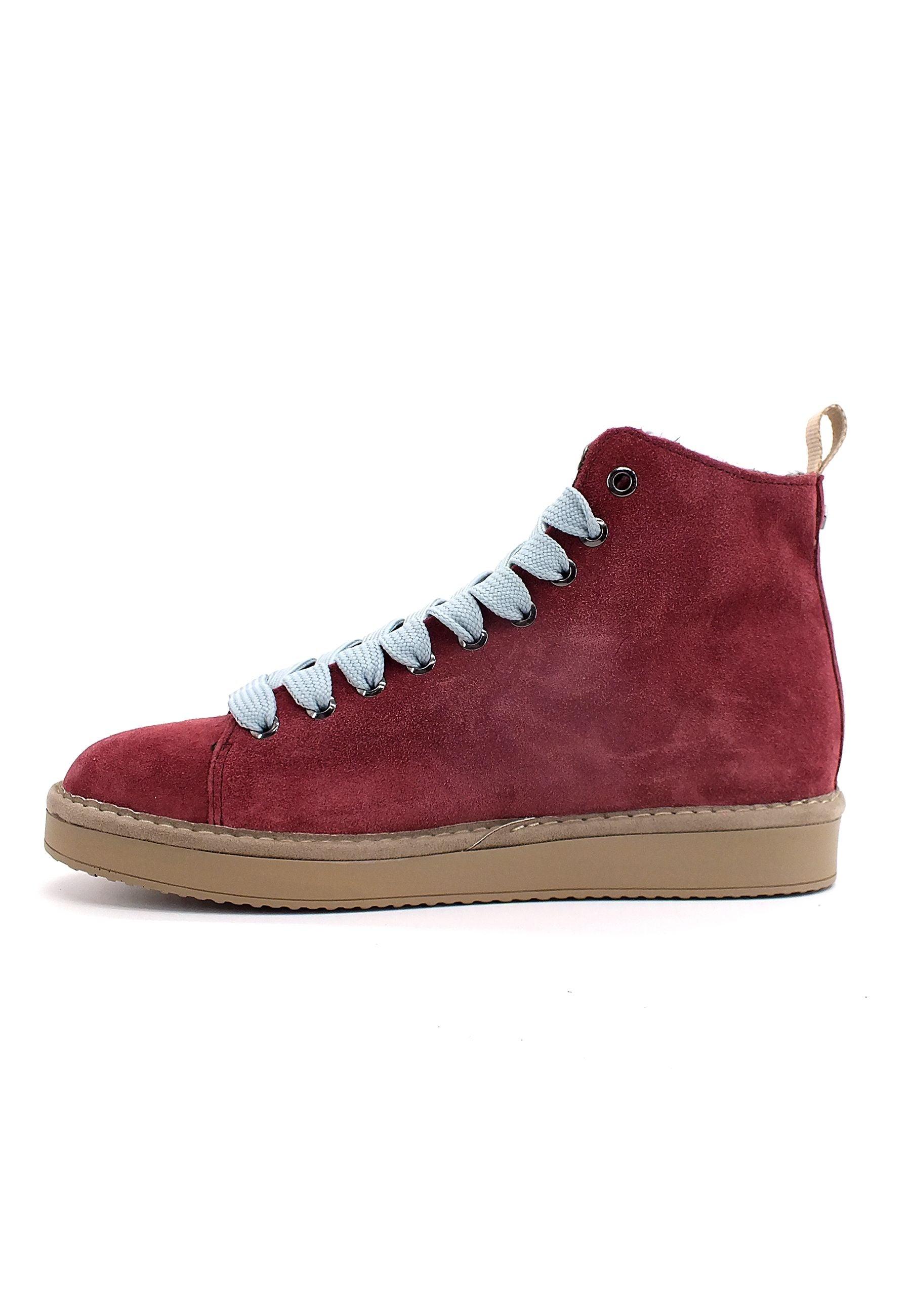 PAN CHIC Ankle Boot Sneaker Pelo Donna Burgundy Azure P01W1400200006 - Sandrini Calzature e Abbigliamento