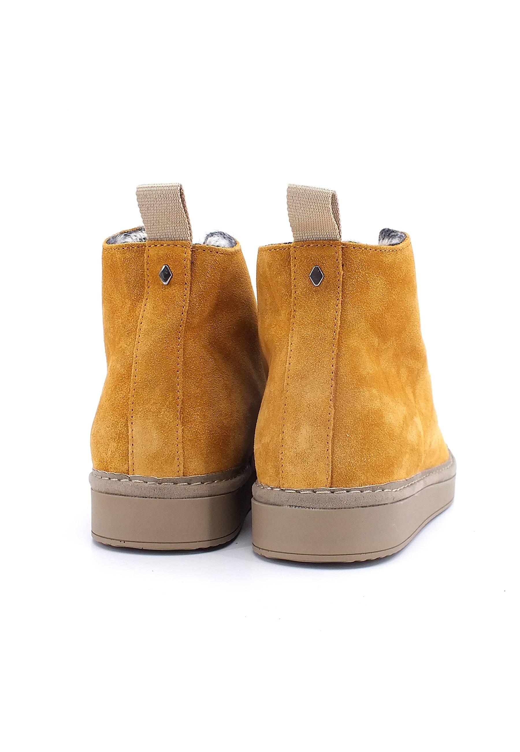 PAN CHIC Ankle Boot Sneaker Pelo Donna Curry Brown Rosewood P01W1400200006 - Sandrini Calzature e Abbigliamento
