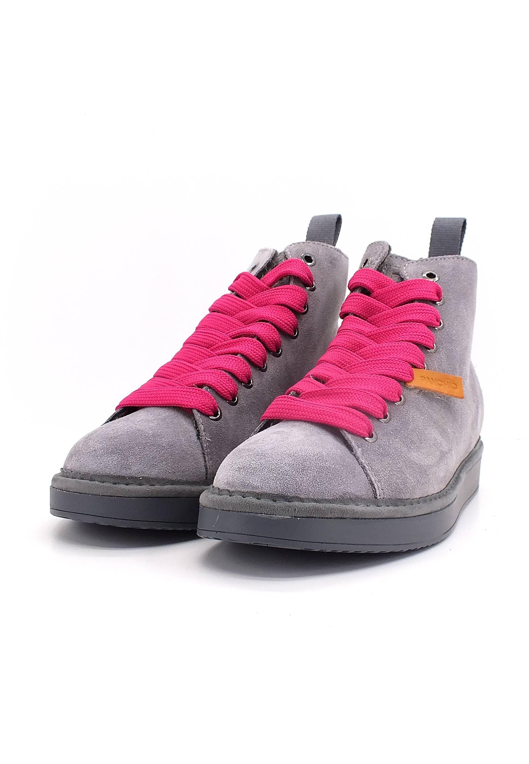 PAN CHIC Ankle Boot Sneaker Pelo Donna Grey Fuchsia P01W1400200006 - Sandrini Calzature e Abbigliamento