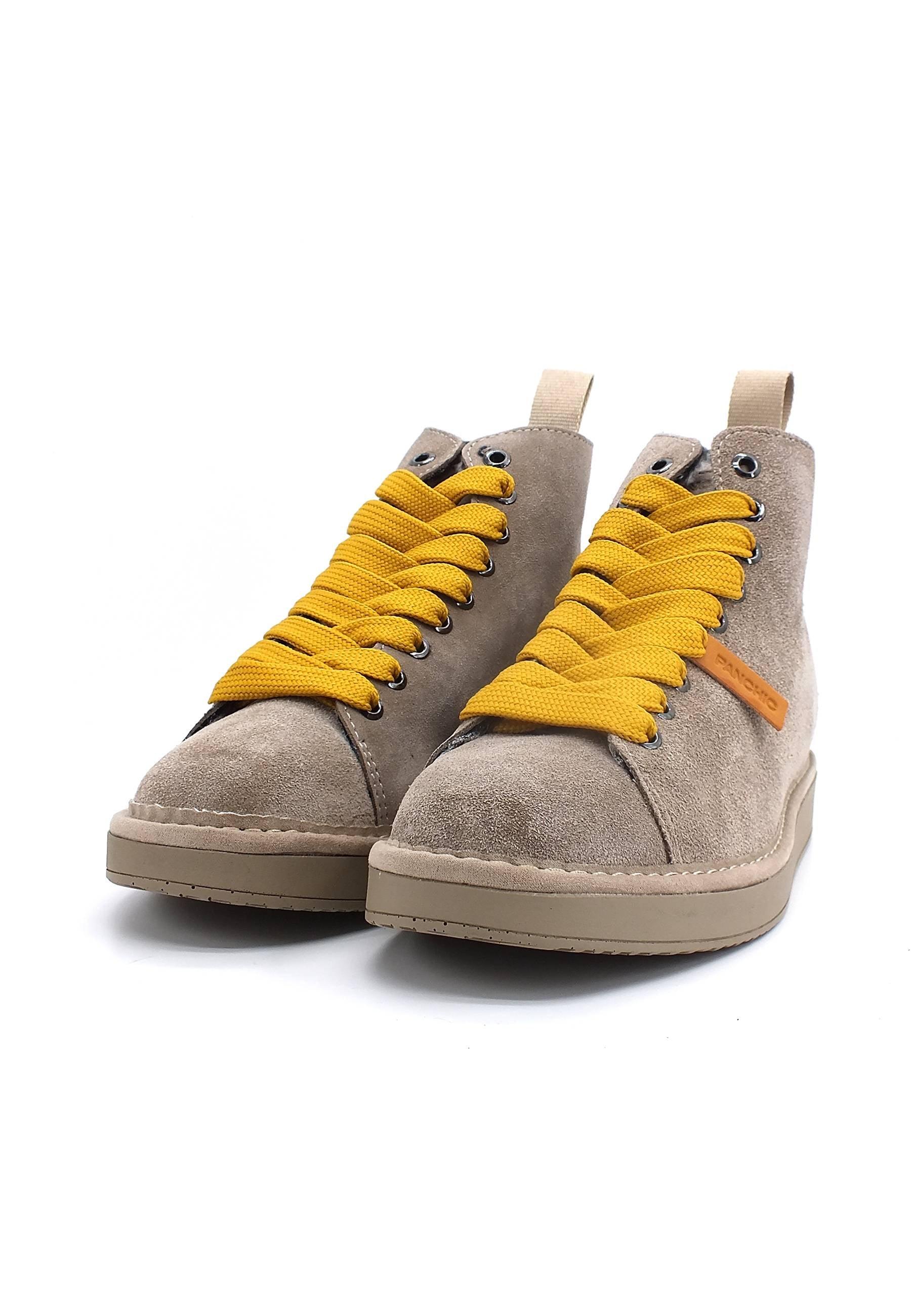 PAN CHIC Ankle Boot Sneaker Pelo Donna Walnut Yellow P01W1400200006 - Sandrini Calzature e Abbigliamento