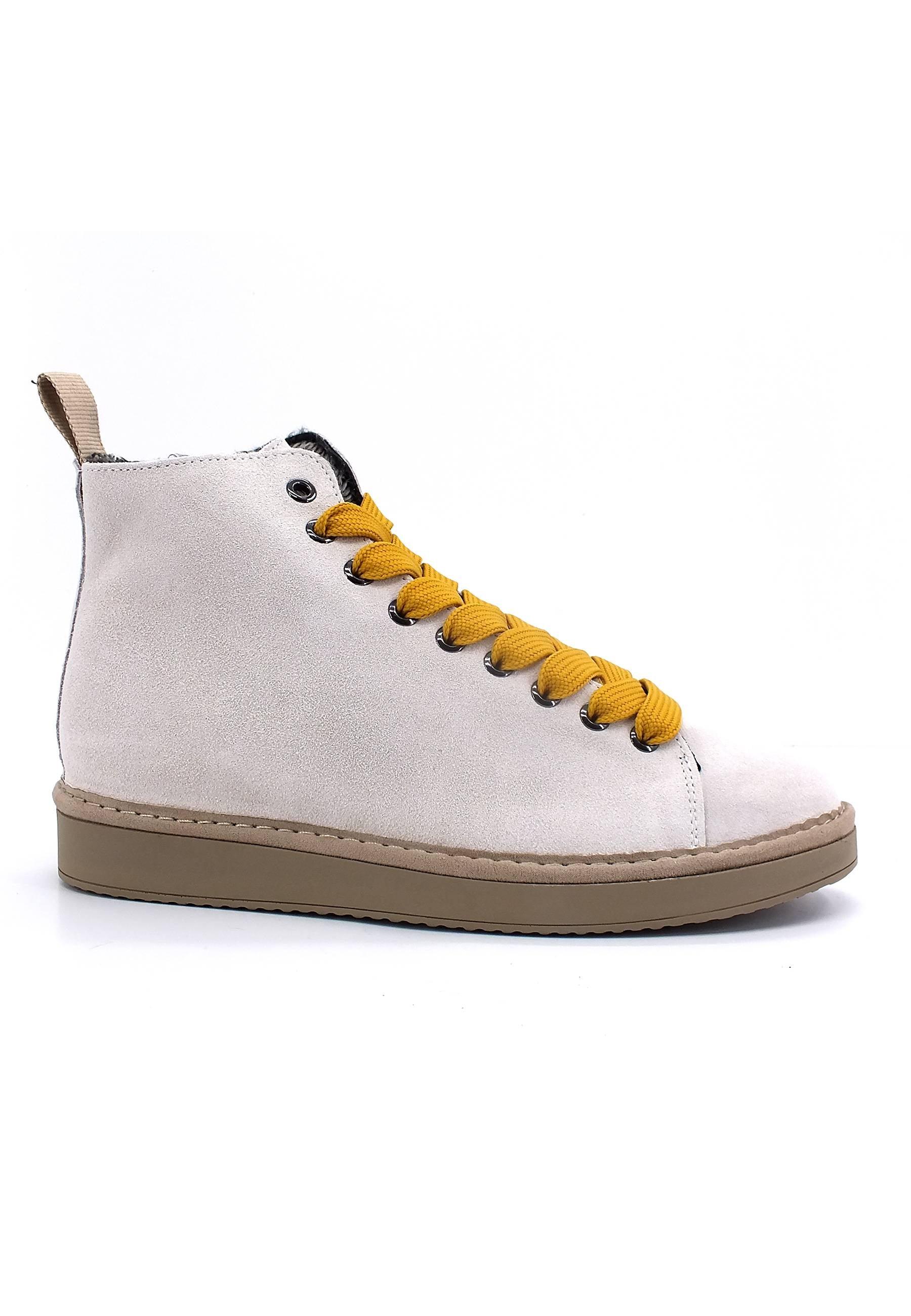 PAN CHIC Ankle Boot Sneaker Pelo Donna Whitecap Yellow P01W1400200006 - Sandrini Calzature e Abbigliamento