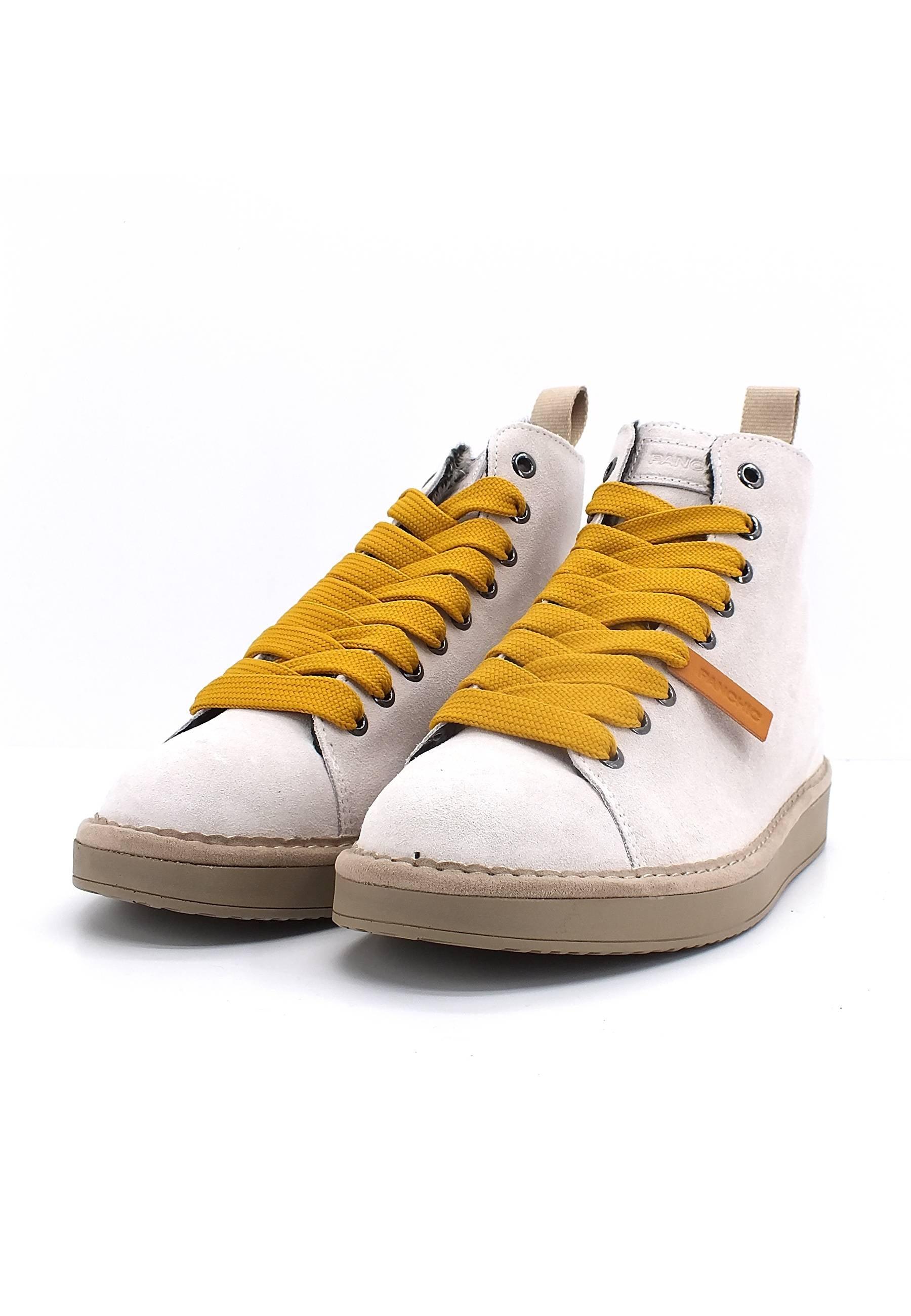PAN CHIC Ankle Boot Sneaker Pelo Donna Whitecap Yellow P01W1400200006 - Sandrini Calzature e Abbigliamento