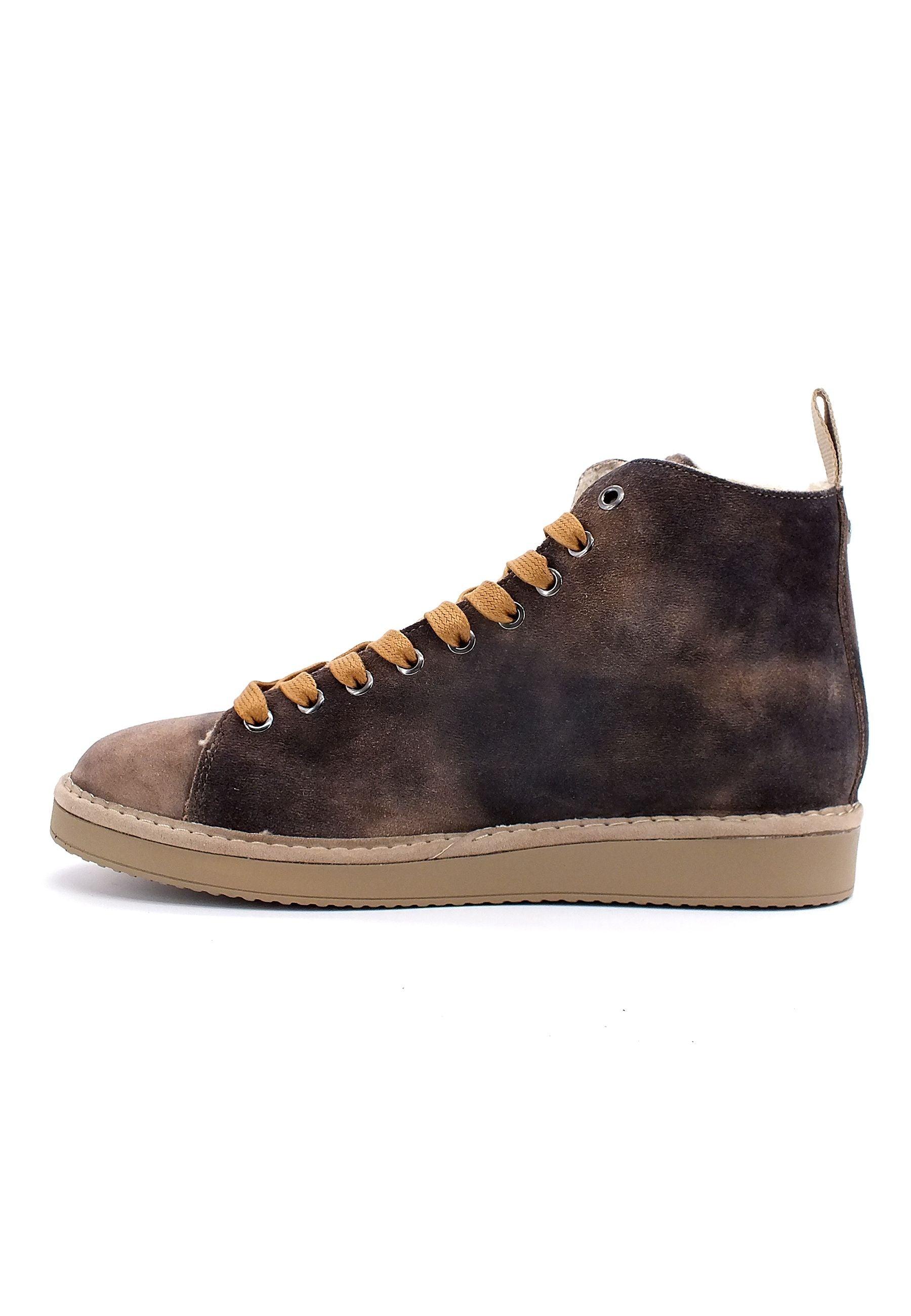 PAN CHIC Ankle Boot Sneaker Pelo Uomo Brown P01M1400200300 - Sandrini Calzature e Abbigliamento
